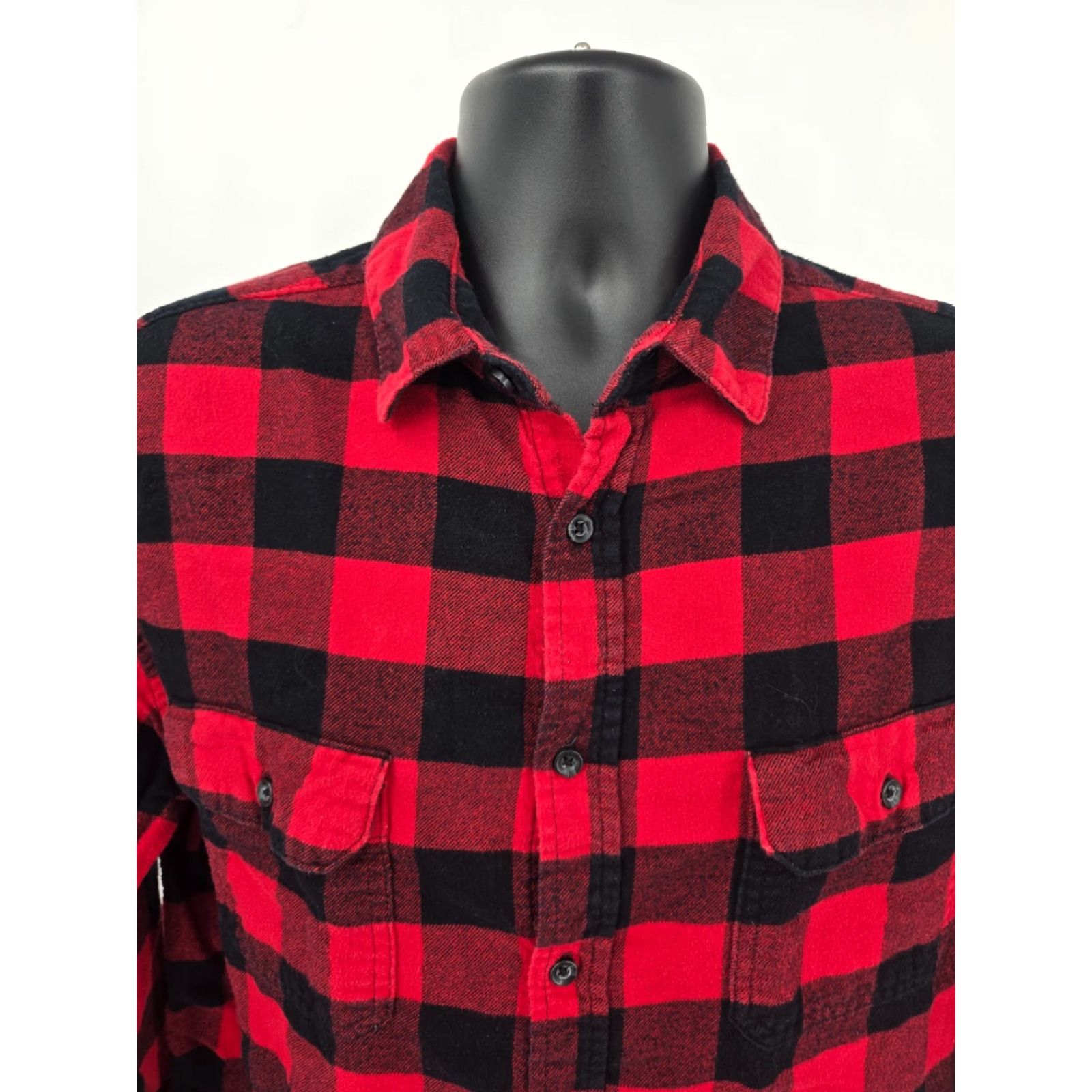 Vintage Goodfellow Shirt Men Adult Large Red Plaid Buffalo Pocket Button-Up Flannel Cotton Size US L / EU 52-54 / 3 - 3 Thumbnail