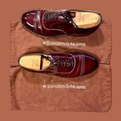 Johnston & Murphy Johnston & Murphy Men’s Aristocrat Cap Toe Color Burgundy s Size US 9 / EU 42 - 9 Thumbnail