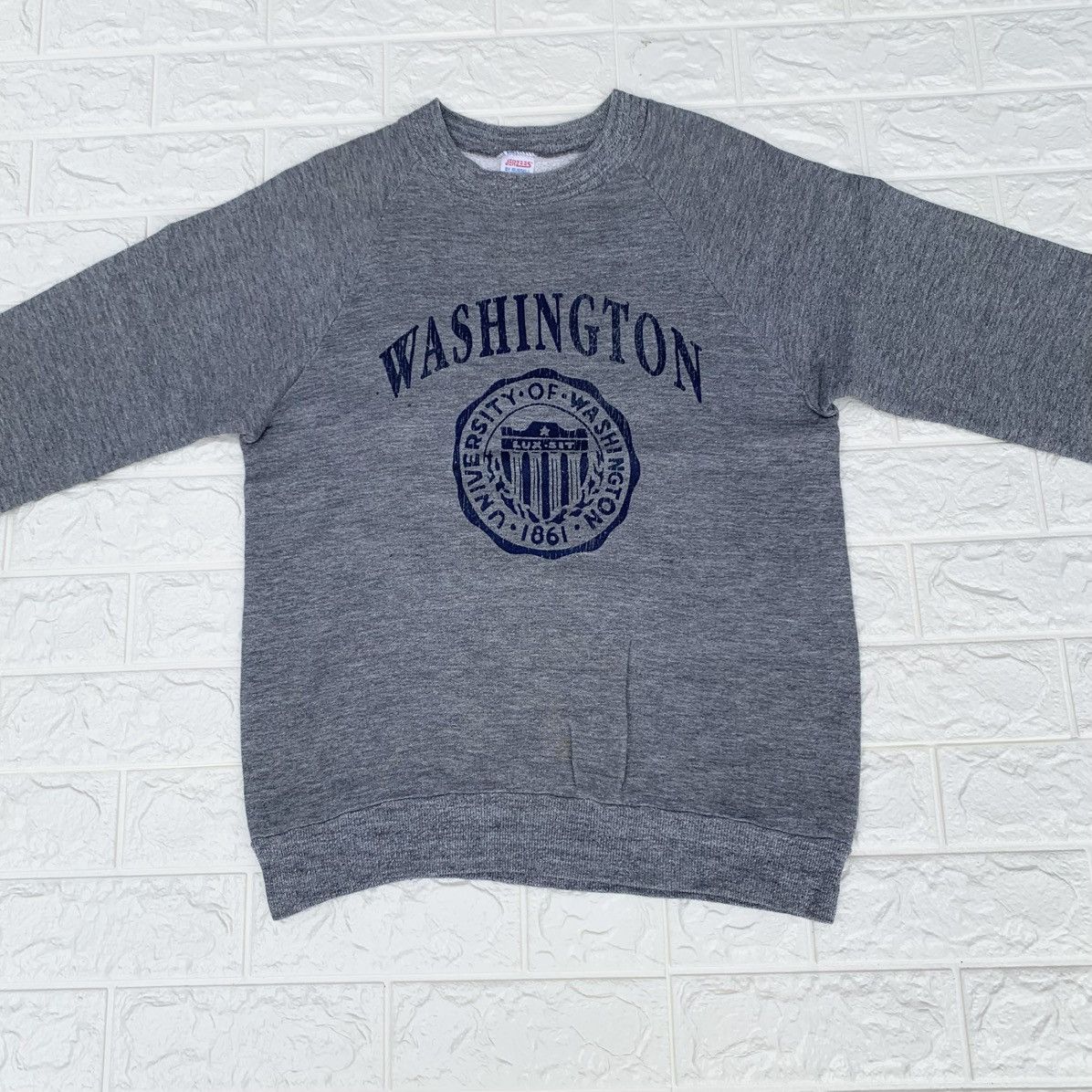 Jerzees × Vintage Vintage 1980s Jerzees University Of Washington Crewneck Size US S / EU 44-46 / 1 - 4 Thumbnail