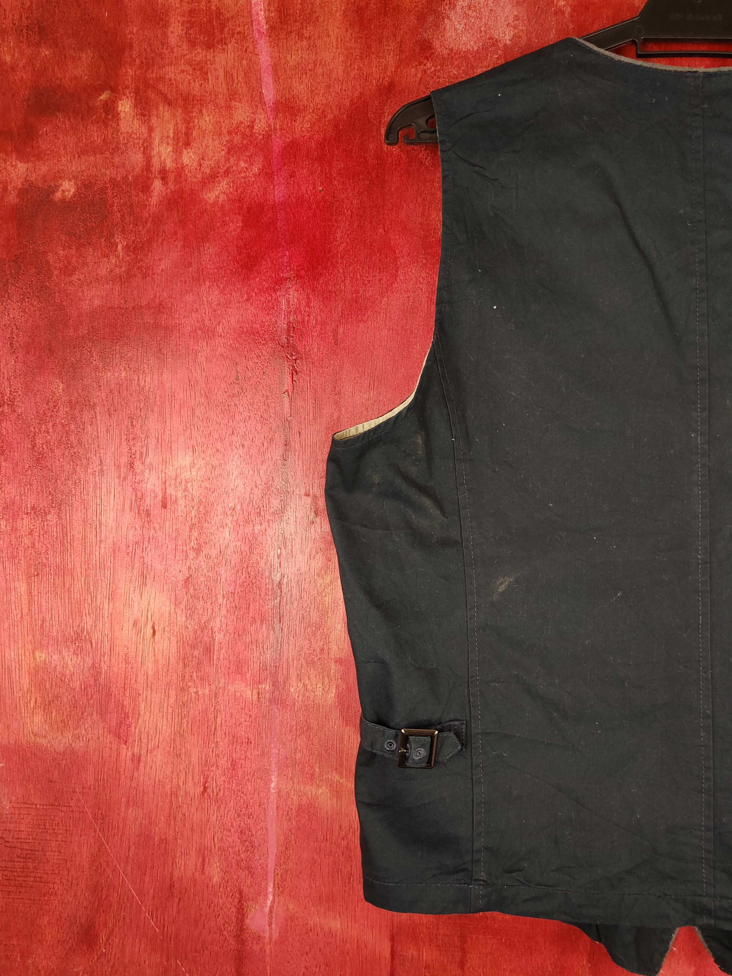 Japanese Brand × Vintage Aqueton Ikka vintage japan Dark Blue Vests #S1361 Size US L / EU 52-54 / 3 - 9 Thumbnail