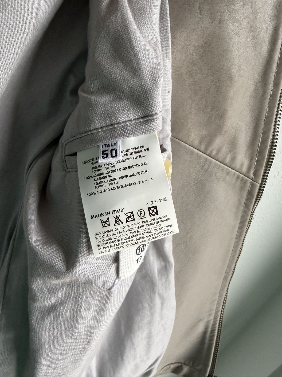 Maison Margiela Maison Margiela A/W 2009 Moto/Biker Jacket Beige Size US M / EU 48-50 / 2 - 8 Thumbnail