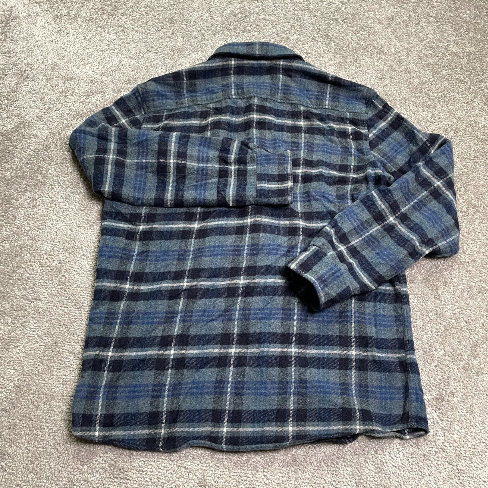 A.P.C. A.P.C. Wool Flannel Shirt Womens Small Blue Plaid Long Sleeve Button Down Casual Size S / US 4 / IT 40 - 2 Thumbnail