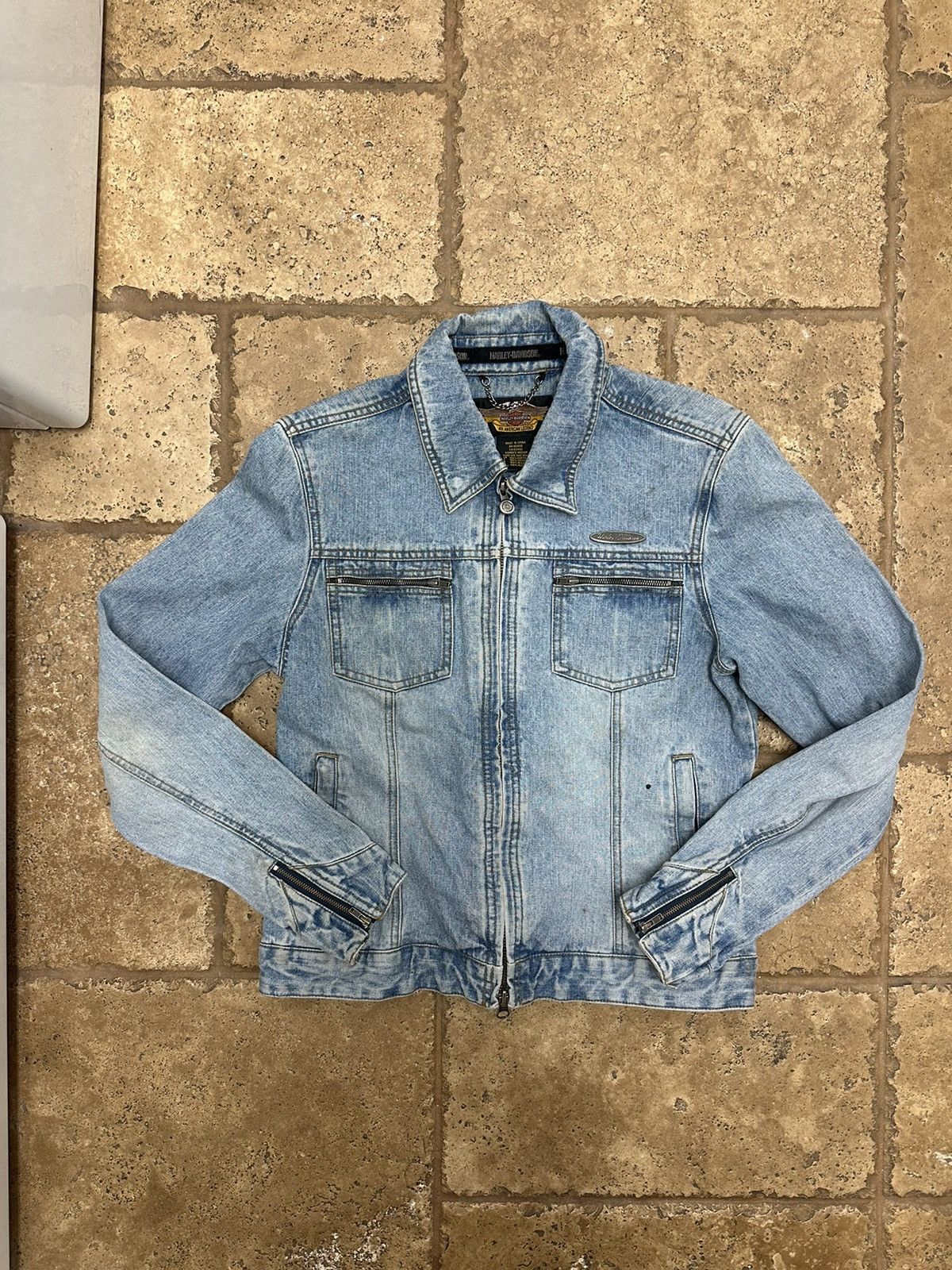 Harley Davidson Harley Davidson Live To Ride Ride To Live Eagle Denim Jacket Size S / US 4 / IT 40 - 3 Thumbnail