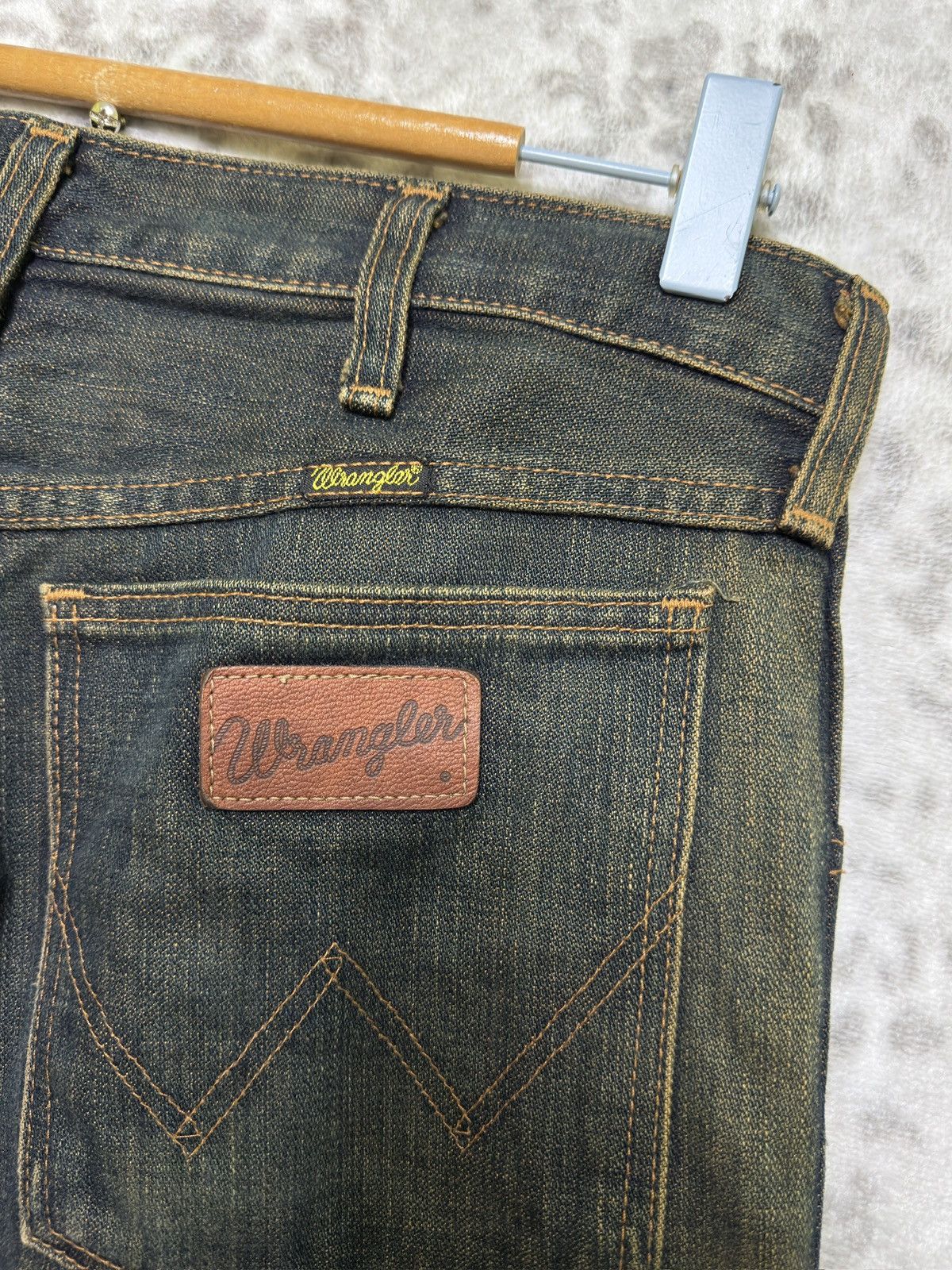 Vintage Wrangler Sun Faded Flared Mud Wash Bootcut Denim