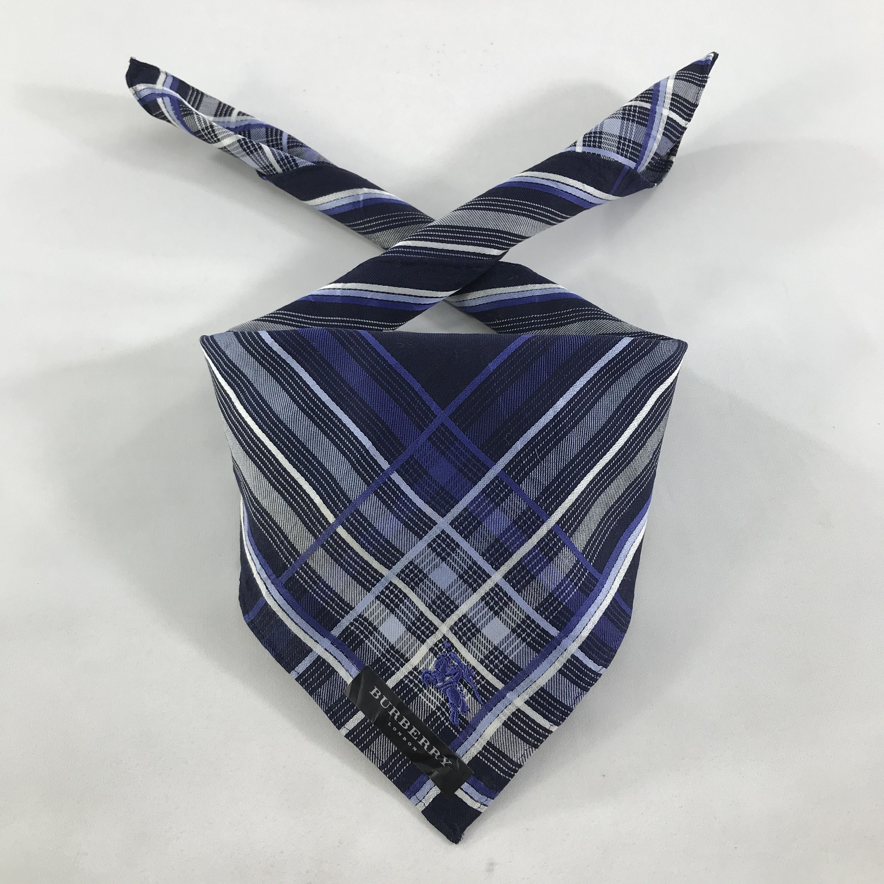 Burberry × Vintage Burberry Bandana / Handkerchief / Neckerchief - S1341 Size ONE SIZE - 3 Thumbnail