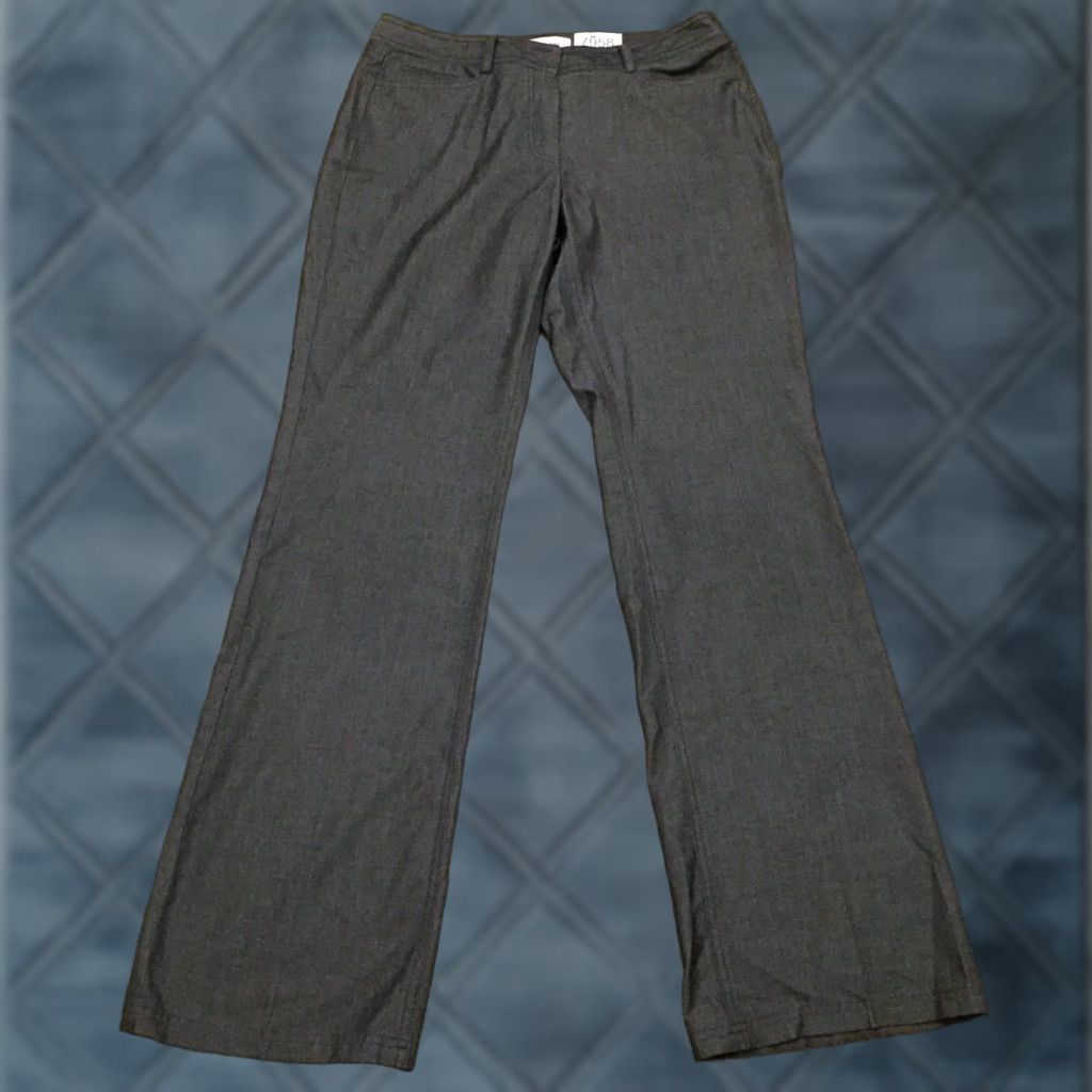 Calvin Klein Calvin Klein Dress Pants Womens Size 8 Gray Straight Leg Polyester Blend 30x33 Size 30" / US 8 / IT 44 - 1 Thumbnail