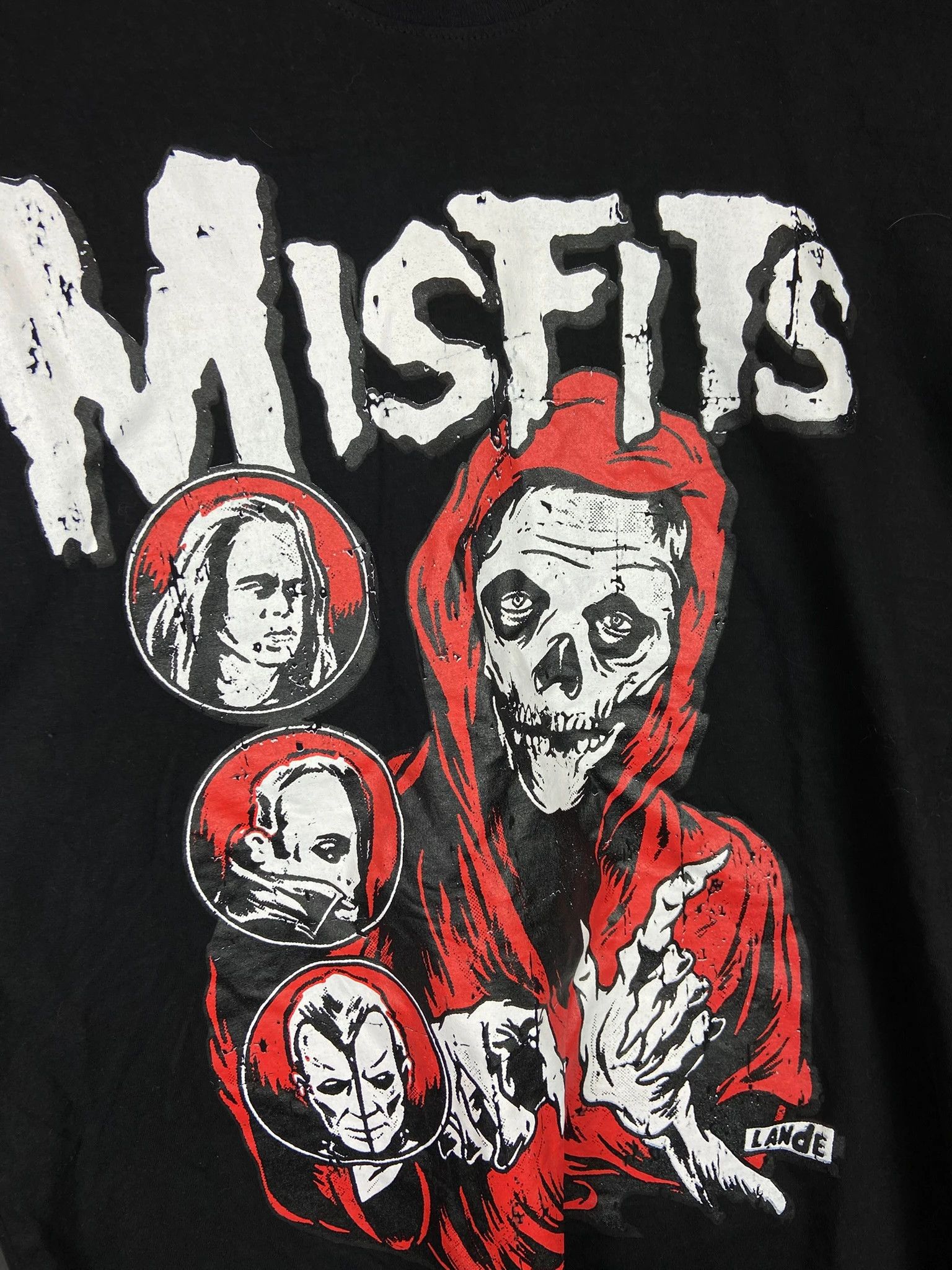 Misfits Misfits Tee XL Vintage Band Shirt AOP Double Print Black Size US XL / EU 56 / 4 - 3 Thumbnail