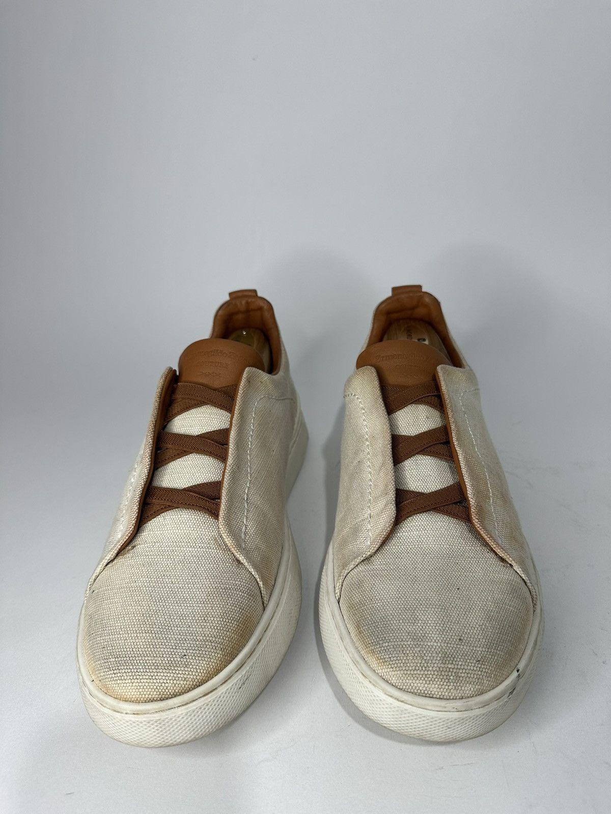 Ermenegildo Zegna Ermenegildo Zegna Couture Triple Stitch Cloth Sneakers. Size US 8 / EU 41 - 1 Thumbnail