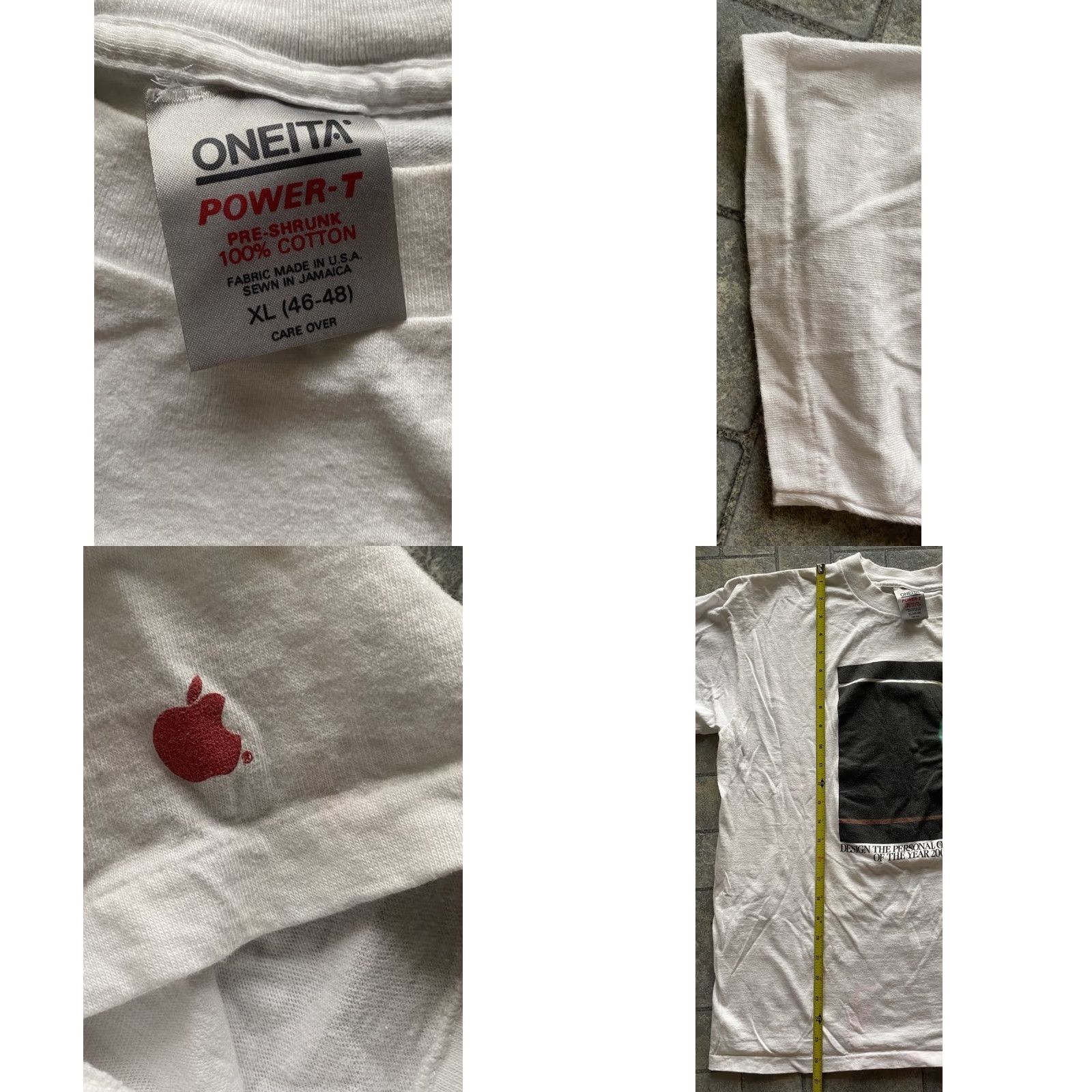 Vintage VINTAGE Apple Computer Design Contest T Shirt Oneita XL White Logo Men T-Shirt XL Logo Geek USA 90s? (limit 200) Size US XL / EU 56 / 4 - 8 Thumbnail