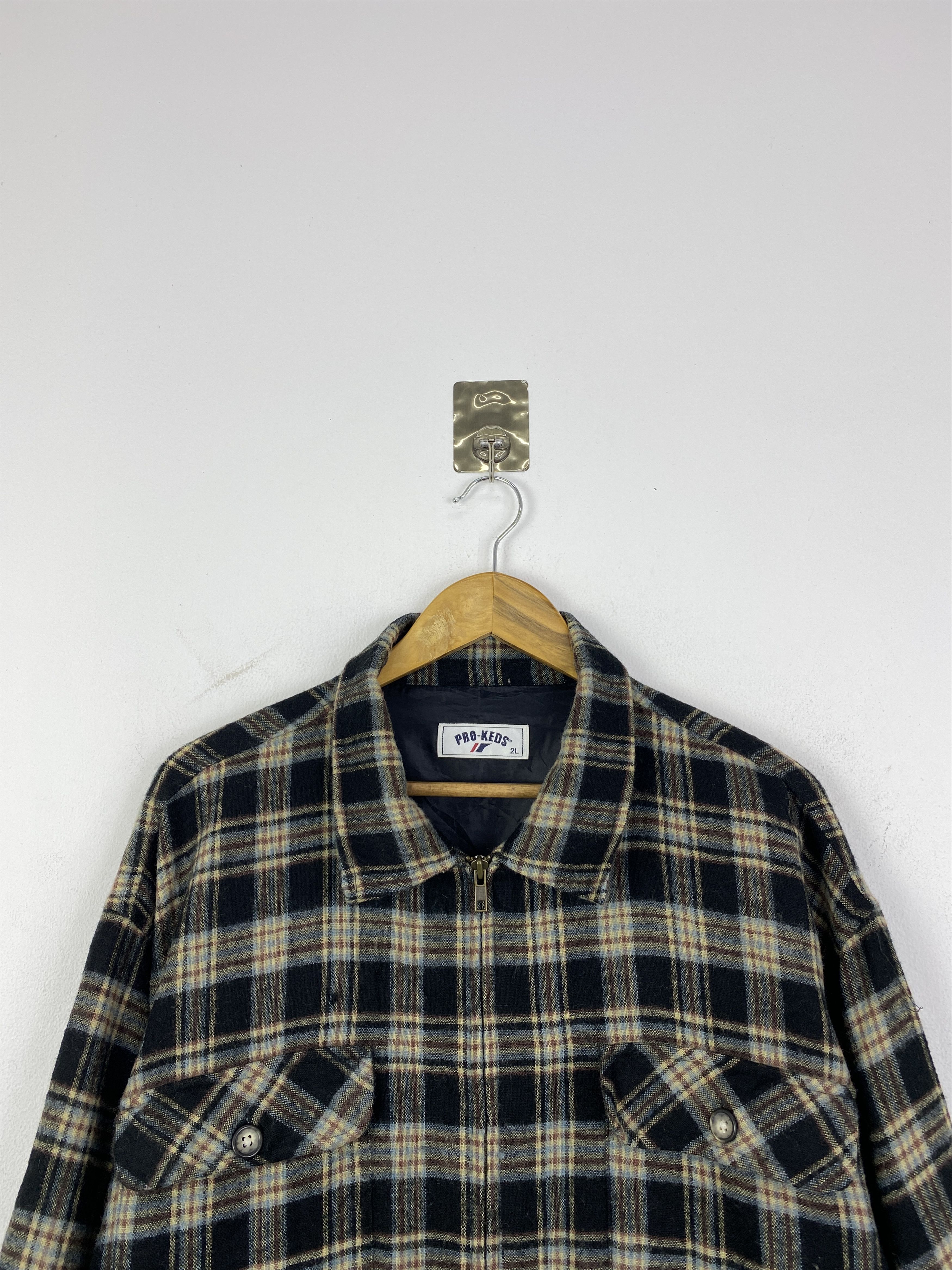 Pro-Keds Vintage Pro-Keds Plaid Flannel Zip-Up Shirt JA0211 Size US XXL / EU 58 / 5 - 3 Thumbnail