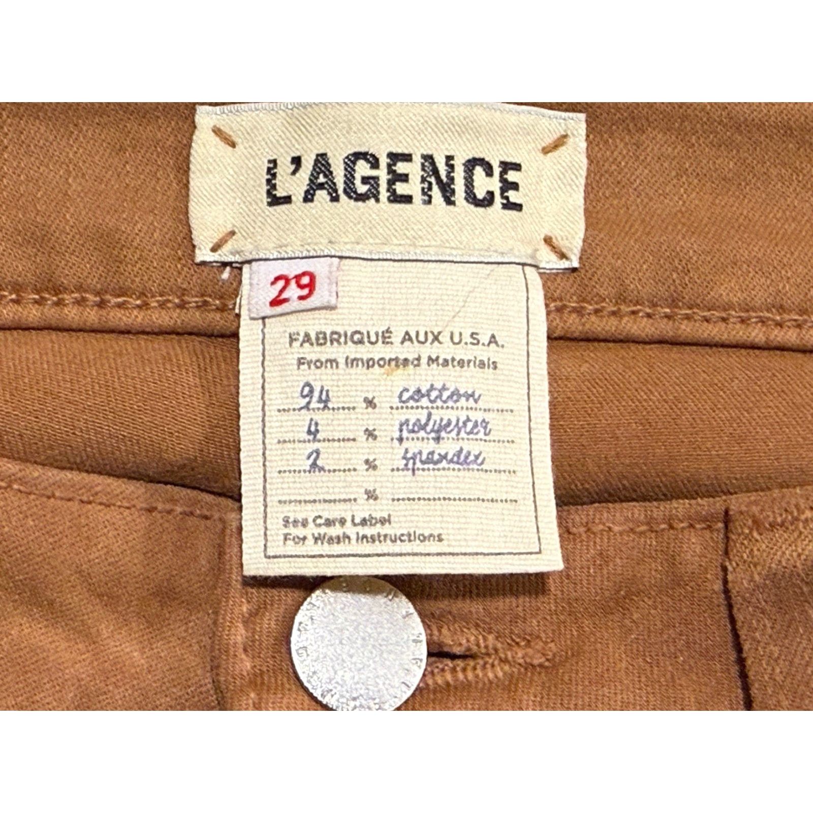 L'AGENCE L'AGENCE Java Coated Marguerite High Rise Waist Skinny Jeans Womens sz 29 Size 29" - 7 Thumbnail
