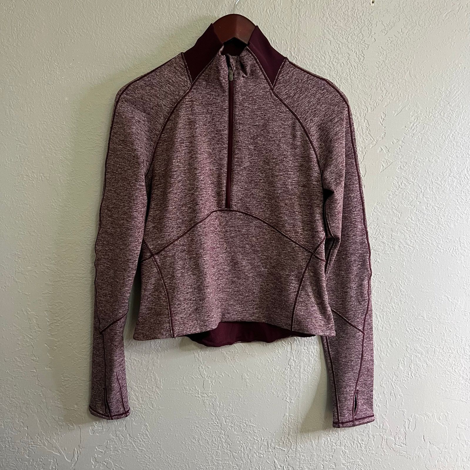 Lululemon Lululemon Women Always Alert 1/2 Zip Heathered Garnet Sz 8 Size M / US 6-8 / IT 42-44 - 2 Thumbnail