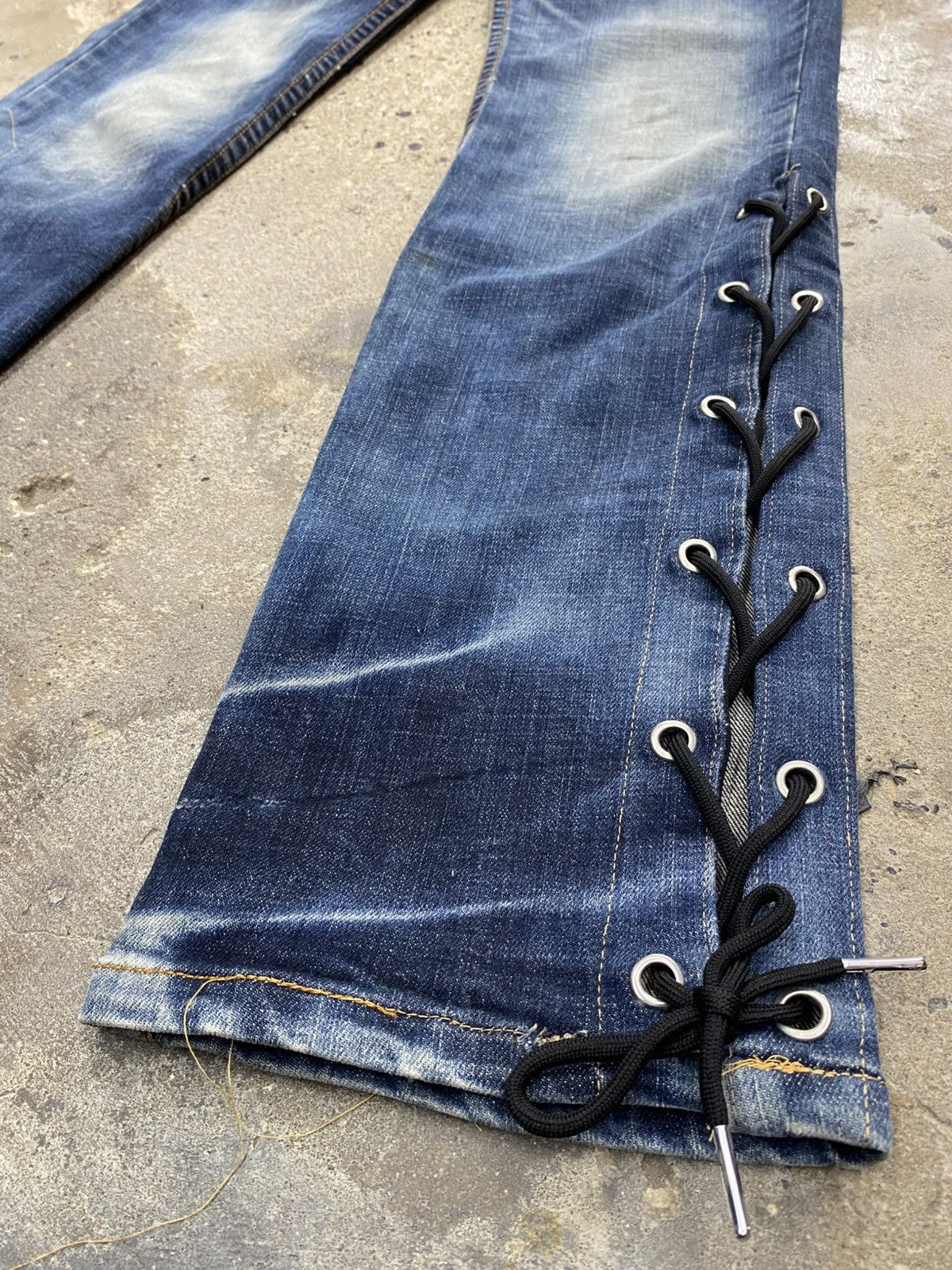 Japanese Brand Cloud72 side laced jeans wash Size US 32 / EU 48 - 8 Thumbnail