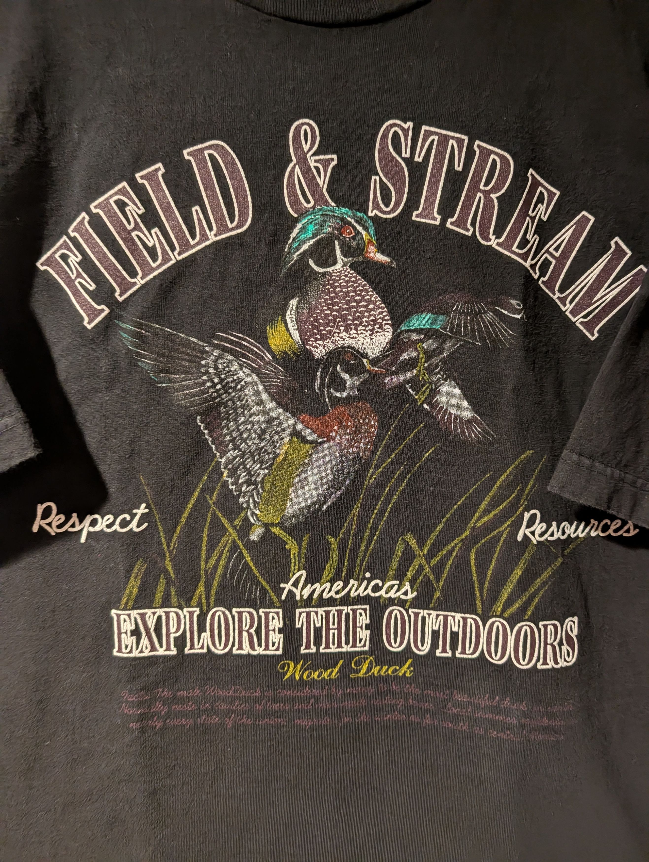 Arts & Science Vintage 90s Field and Stream Wood Duck Outdoors T Shirt Size US L / EU 52-54 / 3 - 2 Thumbnail