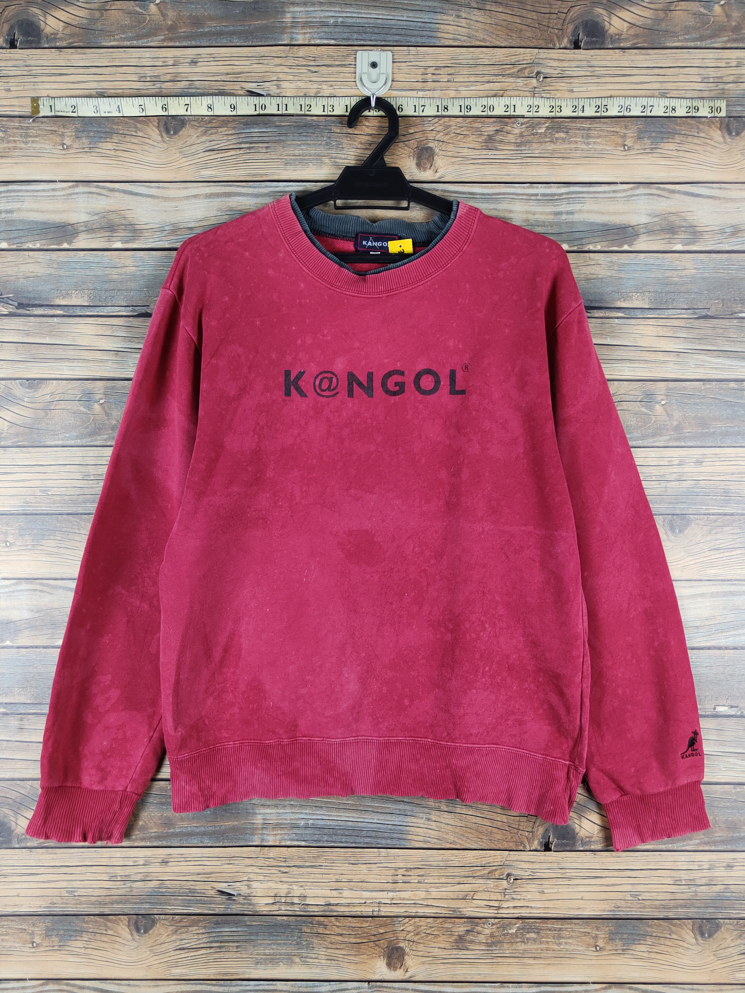 Japanese Brand × Kangol × Vintage Kangol Red Faded vintage Sweatshirts #W1931 Size US M / EU 48-50 / 2 - 1 Thumbnail