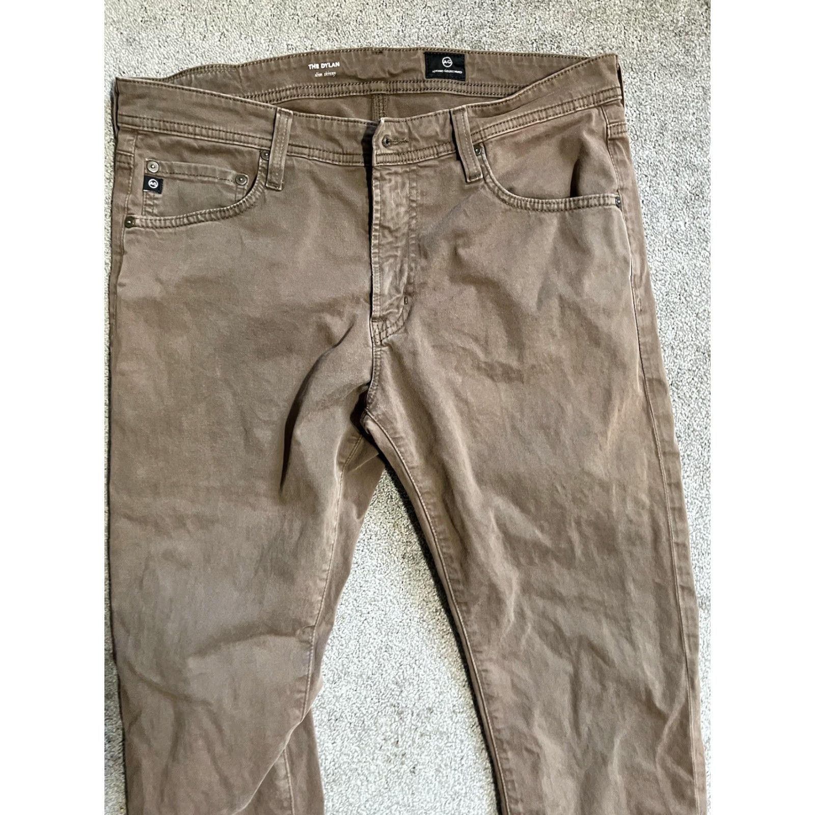 Vintage AG Adriano Goldschmied Jeans 34x26 Men’s Brown Slim Skinny 5-Pocket Denim Inseam 26" AG Graduate Size US 34 / EU 50 - 4 Thumbnail