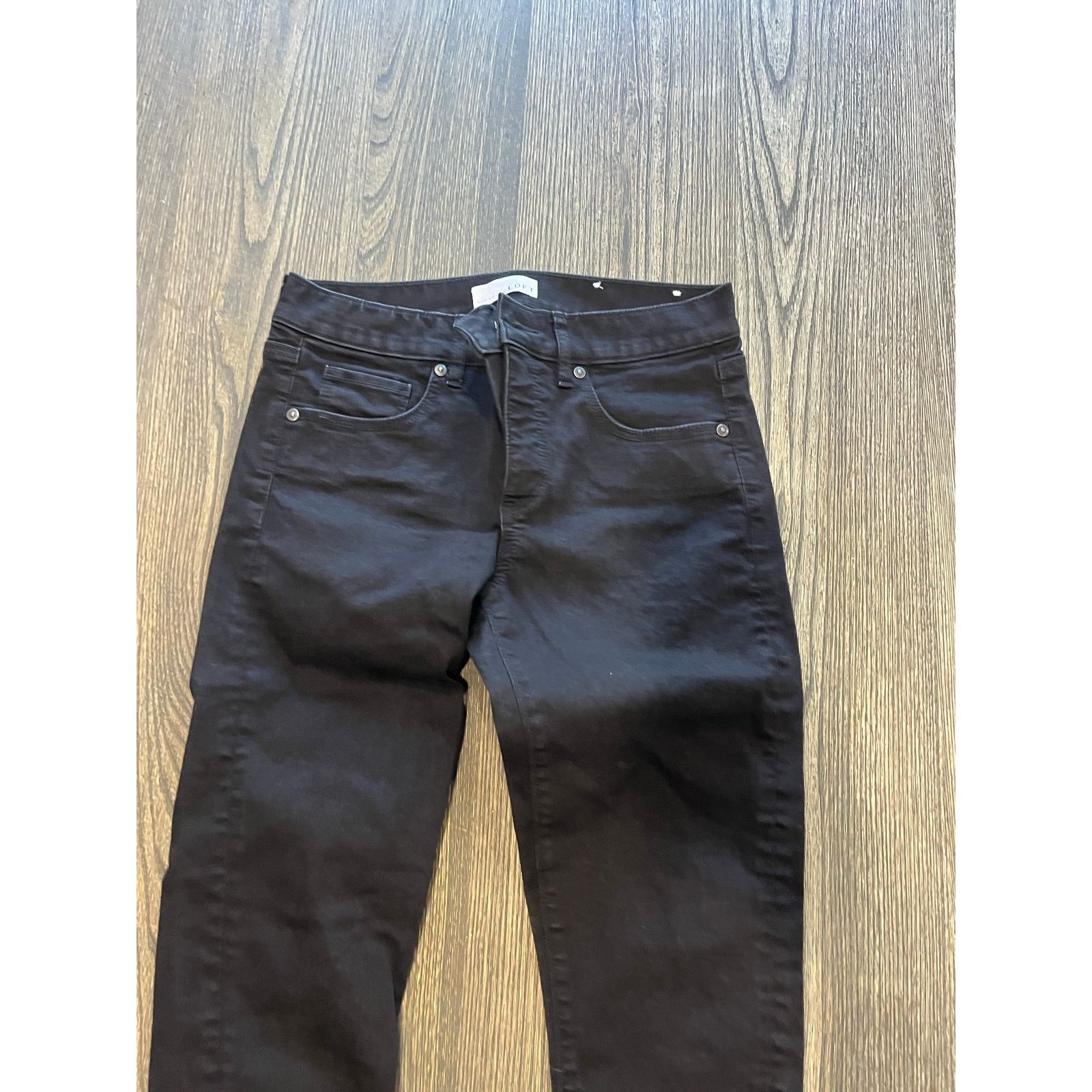 Loft LOFT Modern Skinny Jeans Mid Rise Denim Black Size 27/4 Size 27" / US 4 / IT 40 - 3 Thumbnail
