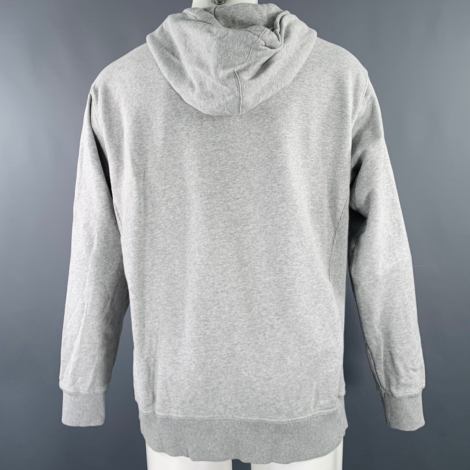 Maison Kitsune MAISON KITSUNE M Heather Grey Black Cotton Hooded Sweatshirt Size US M / EU 48-50 / 2 - 3 Thumbnail