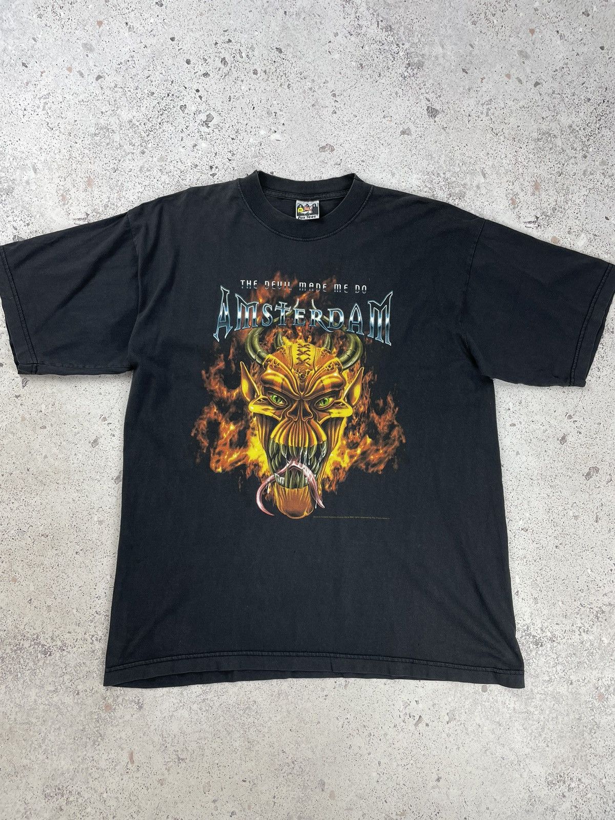 Vintage Amsterdam Fox Tees Devill Graphic Tee T-shirt