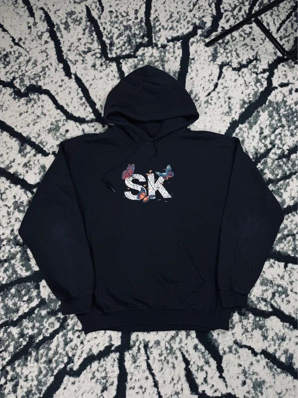 Skepta vintage europe tour merch hoodie black M colorful