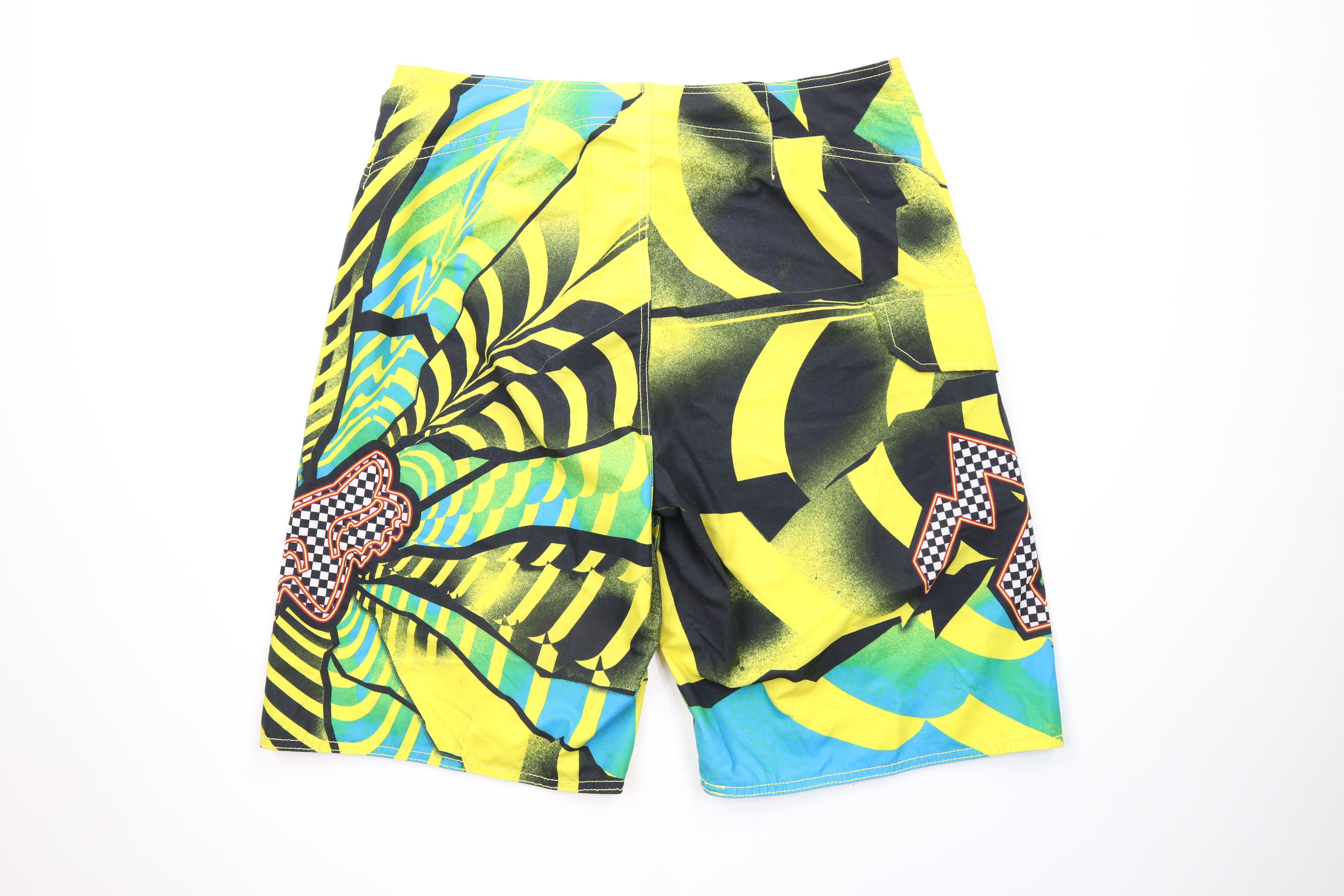 Fox Racing × Vintage Vintage Fox Racing Out Geometric Board Shorts Swim Trunks Size US 33 - 8 Thumbnail