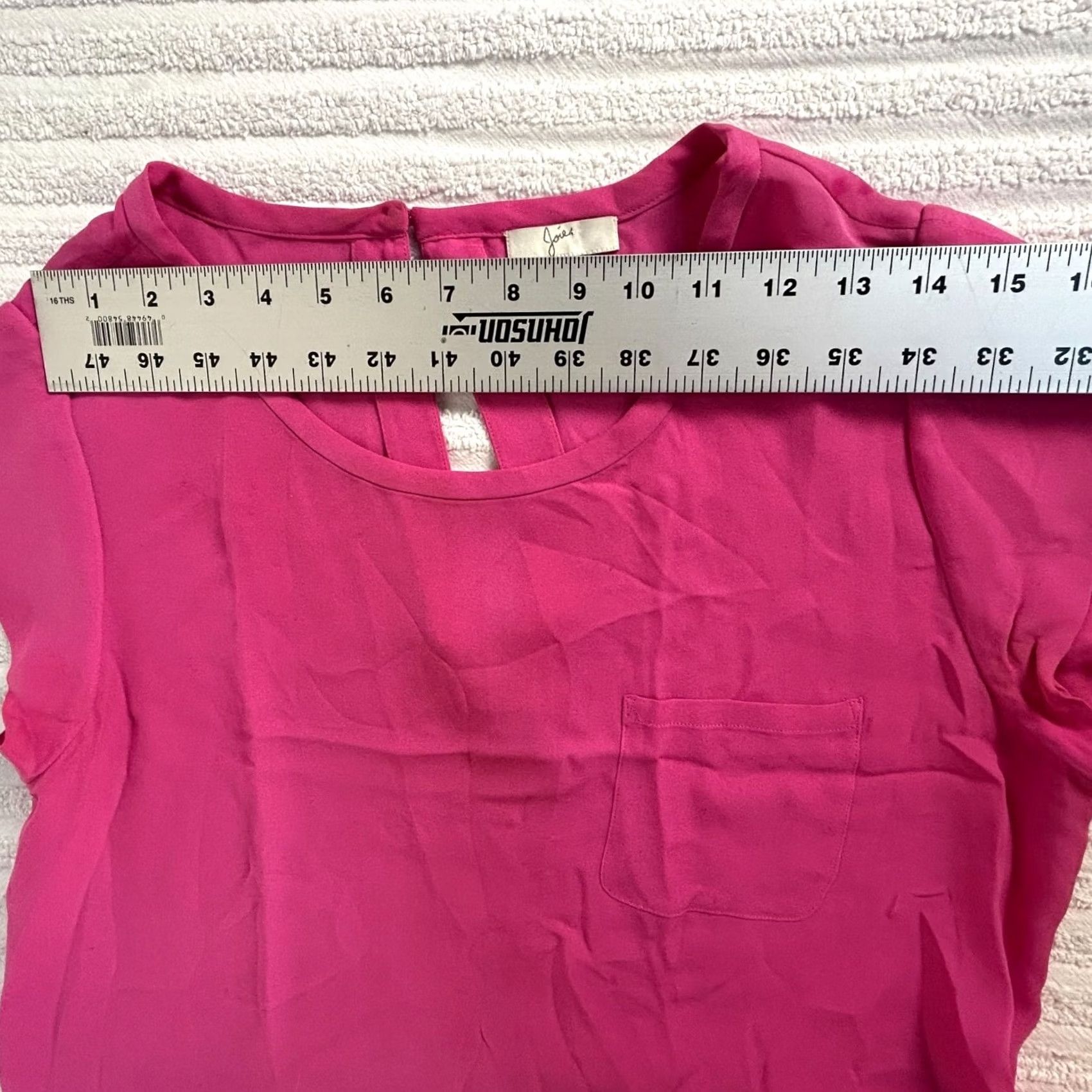 Joie JOIE Womens Pink Round Neck 100% Silk Short Sleeve Blouse Medium Casual Blouse Women Pink Round Neck Silk Top Blouse Size M / US 6-8 / IT 42-44 - 6 Thumbnail