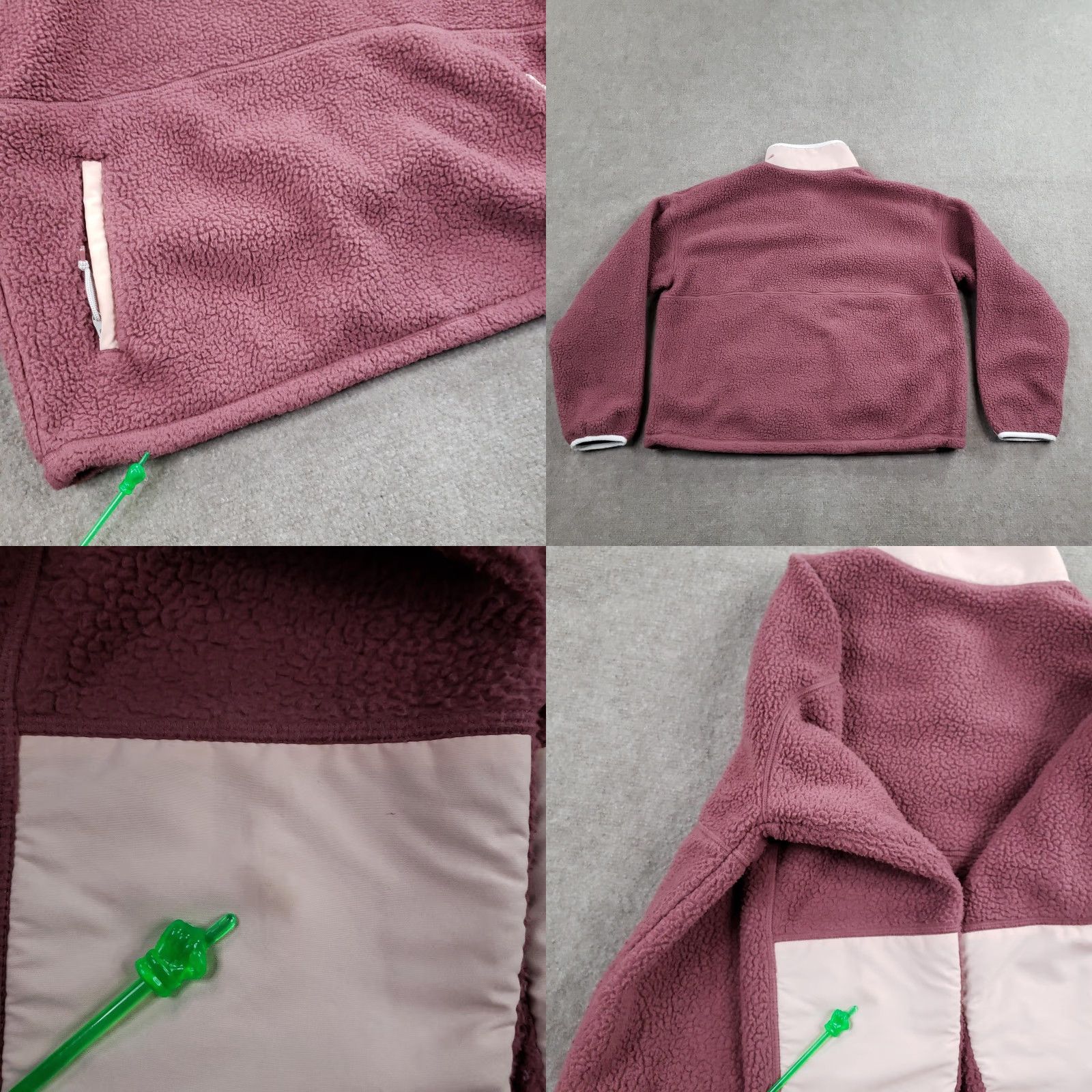 The North Face The North Face Fleece Jacket Womens Large Purple Pink Snap Neck Sherpa Pullover Jacket Size L / US 10 / IT 46 - 9 Thumbnail
