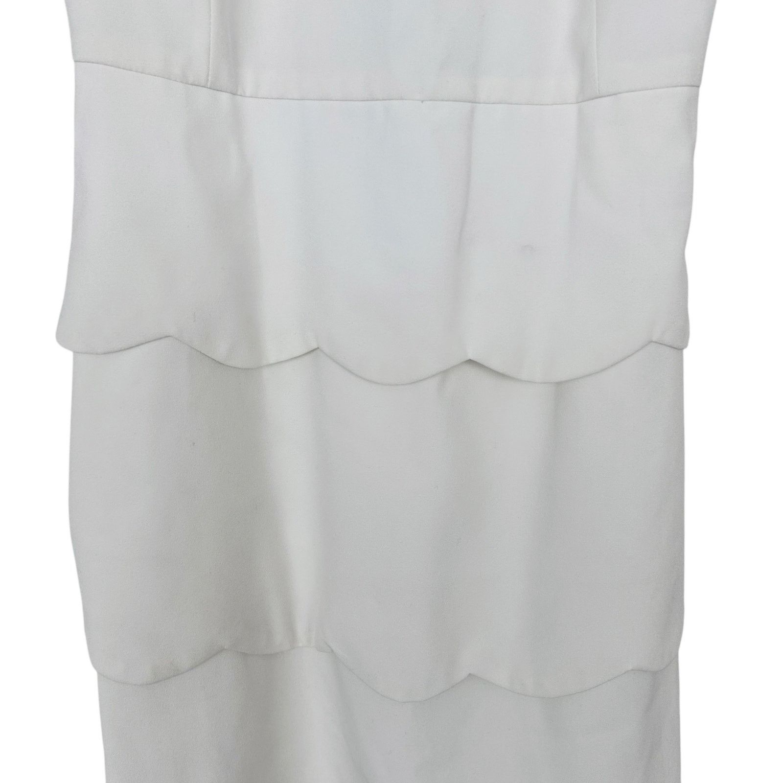 Badgley Mischka Belle Badgley Mischka White Tiered Dress Sz 2 Size XS / US 0-2 / IT 36-38 - 5 Thumbnail