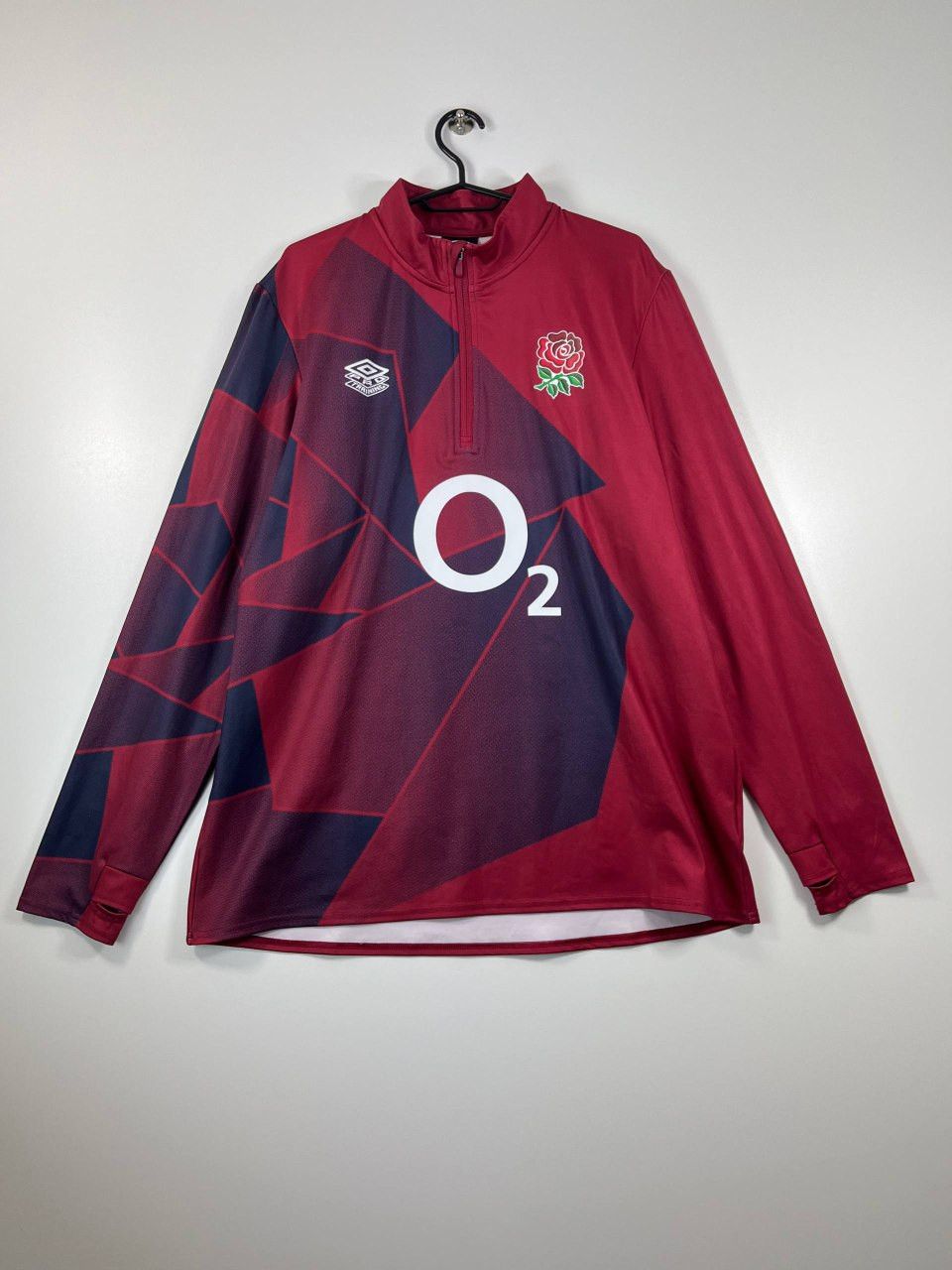 Umbro England Rugby Training Top Umbro O2 Red Quarter Long Size XL Size US XL / EU 56 / 4 - 1 Thumbnail