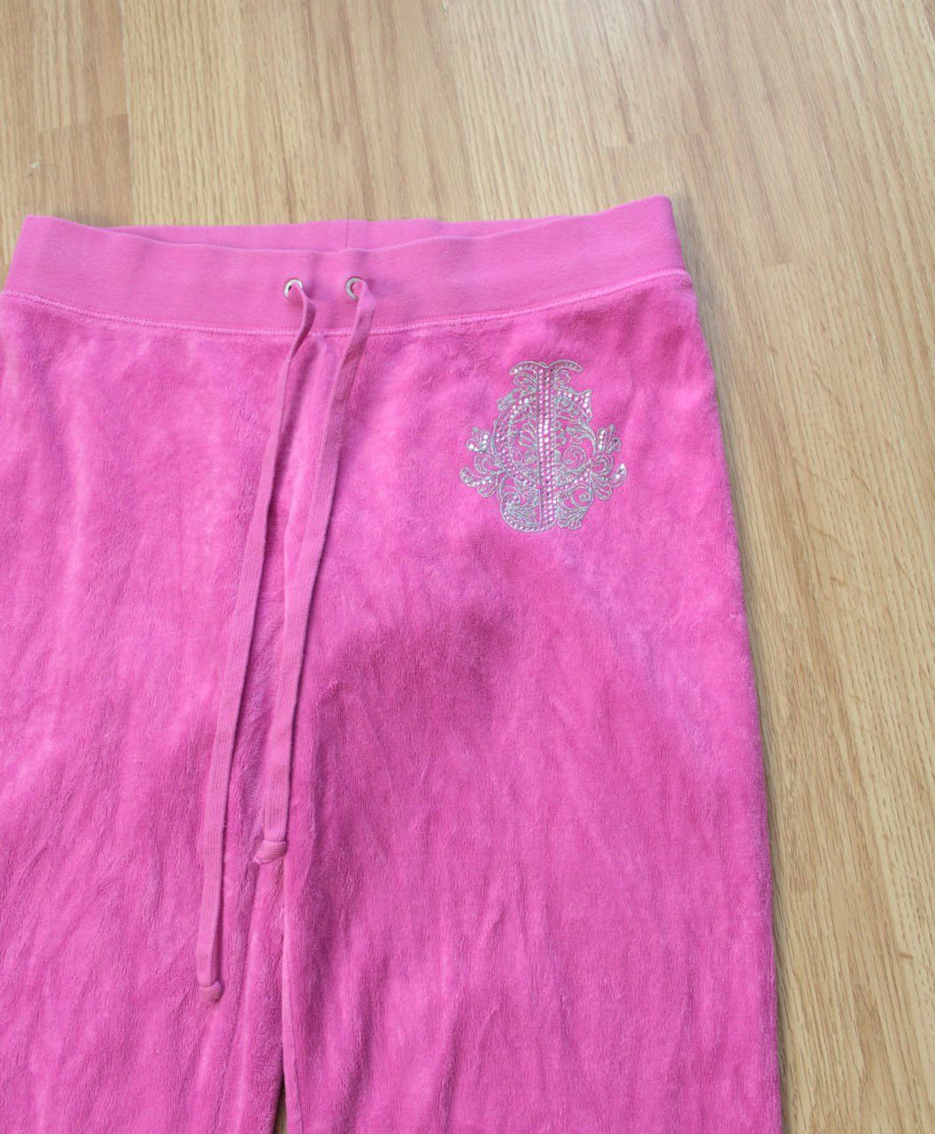 Juicy Couture 🔥 Juicy Couture Vintage Velour Wide Tracksuit Pants Y2K Logo Size 28" / US 6 / IT 42 - 2 Thumbnail