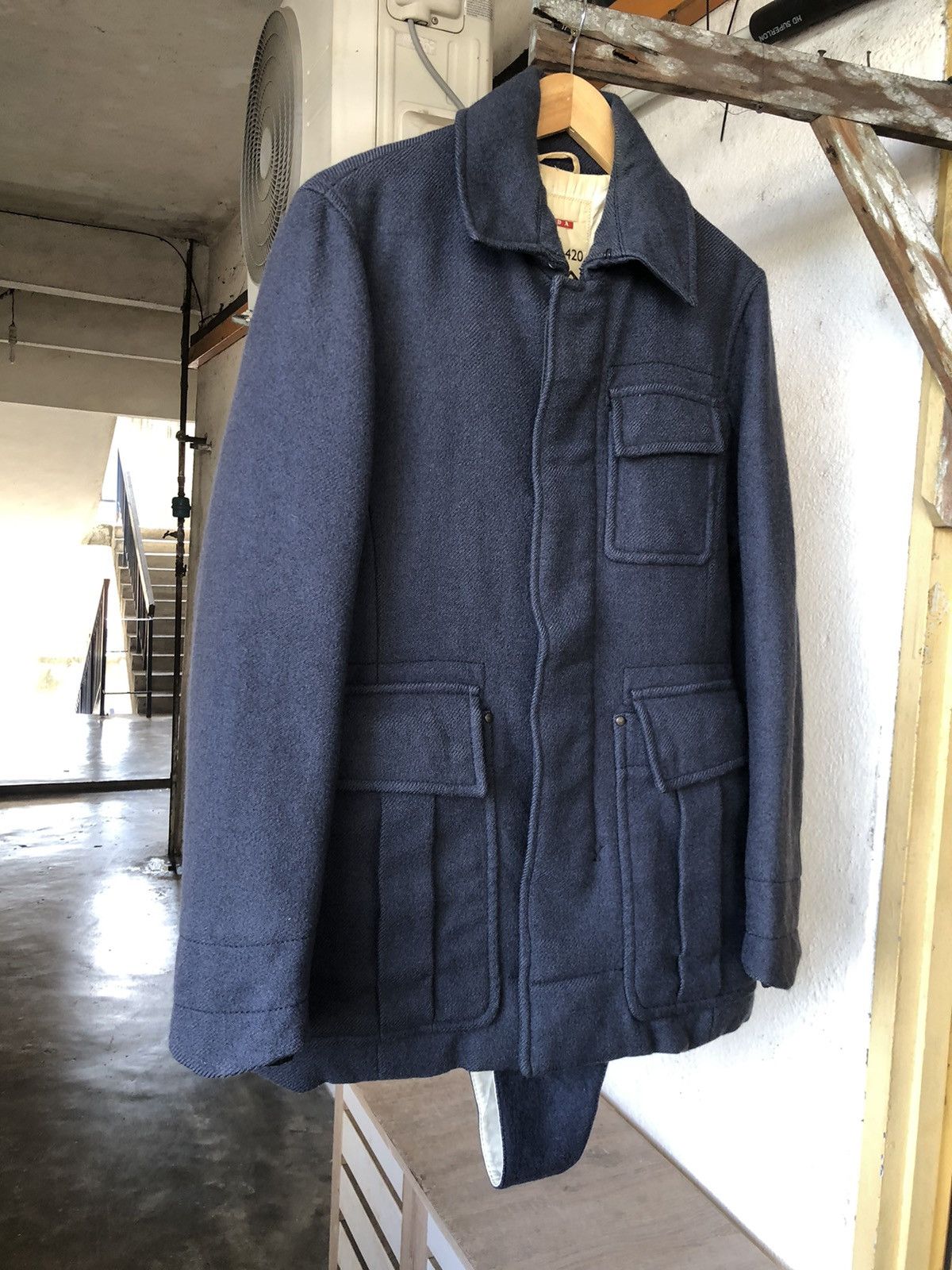 Prada Vintage 90s Prada Wool Jacket Size US S / EU 44-46 / 1 - 6 Thumbnail