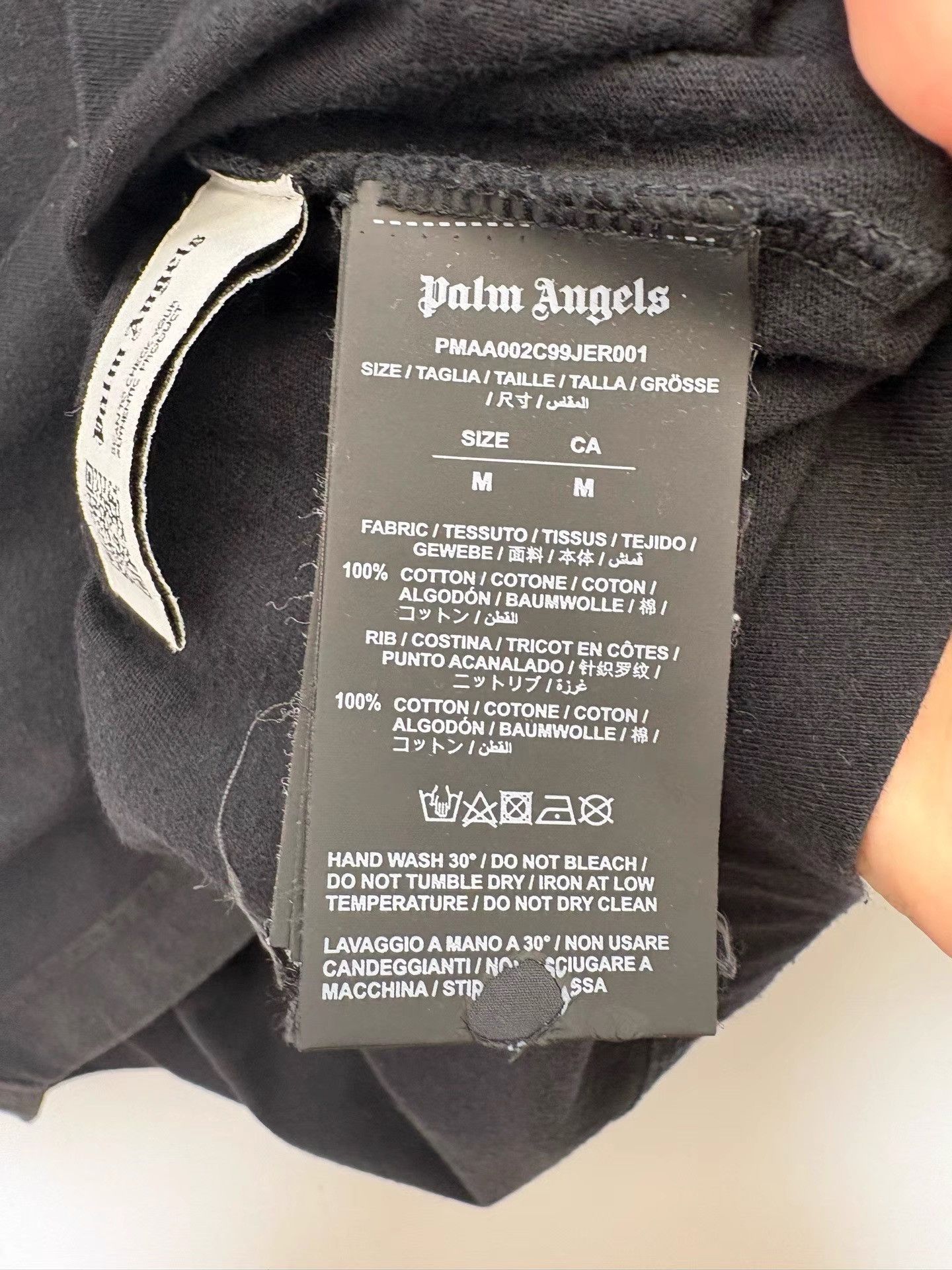 Palm Angels Palm Angels Black Oversized Bat Style Logo T-shirt K36 Size US M / EU 48-50 / 2 - 5 Thumbnail