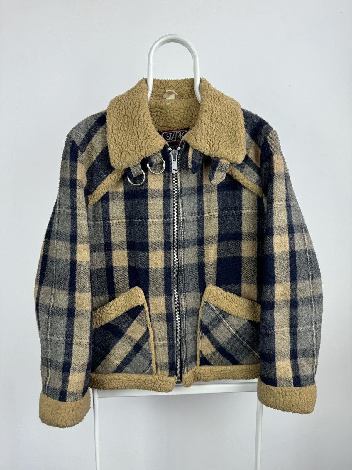 Vintage Stark Sportswear Plaid Coat Country Style