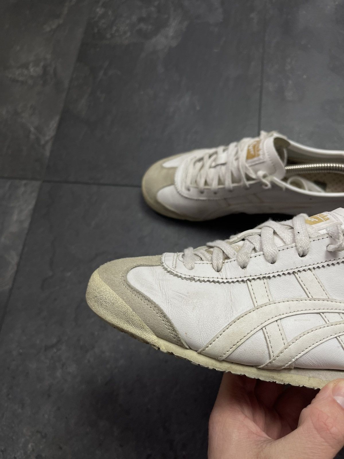 Streetwear Vintage asics onitsuka tiger leather sneakers Size US 5.5 / EU 38 - 9 Thumbnail