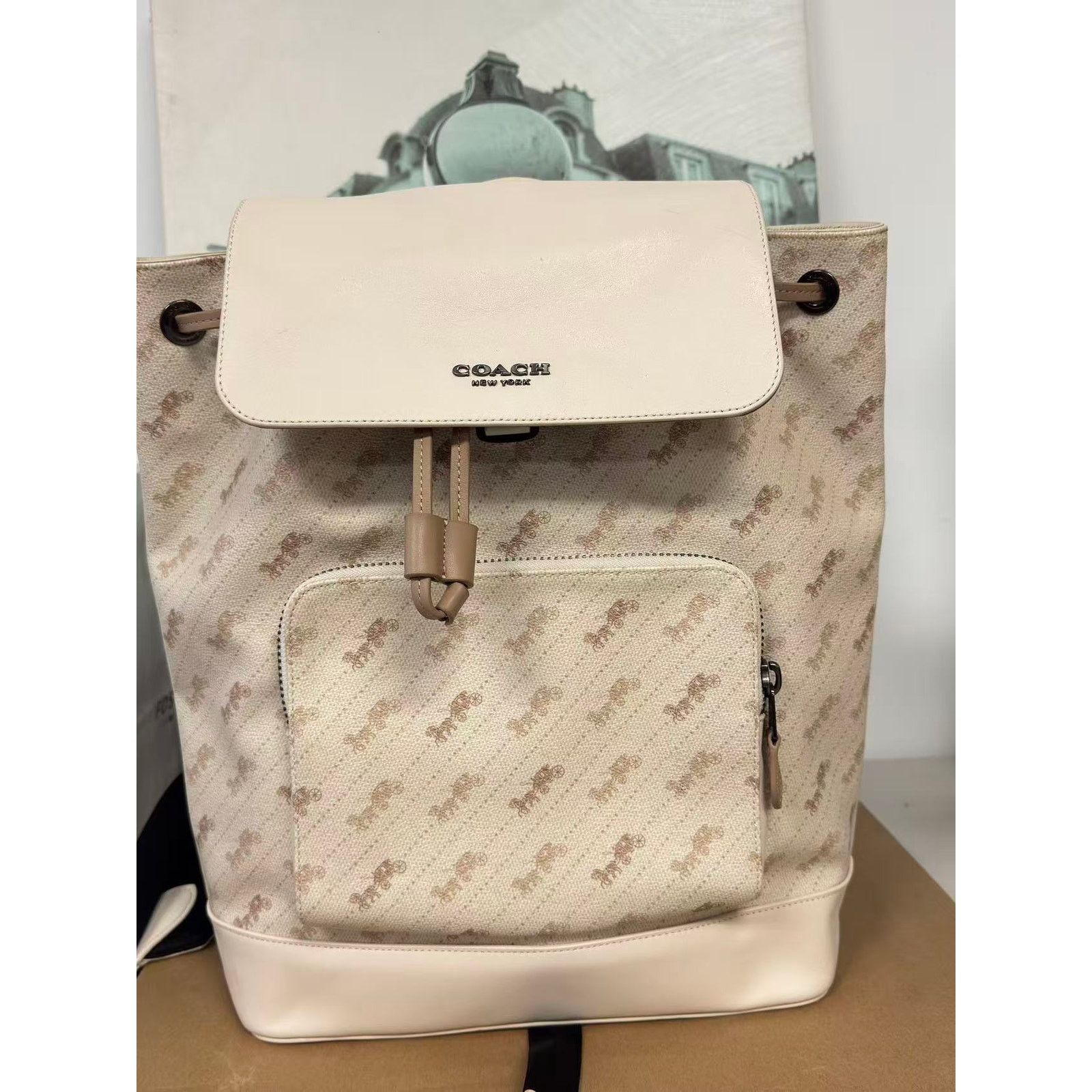 Coach Coach C4135 Turner Backpack Horse And Carriage Dot IN CHALK Size ONE SIZE - 1 Thumbnail