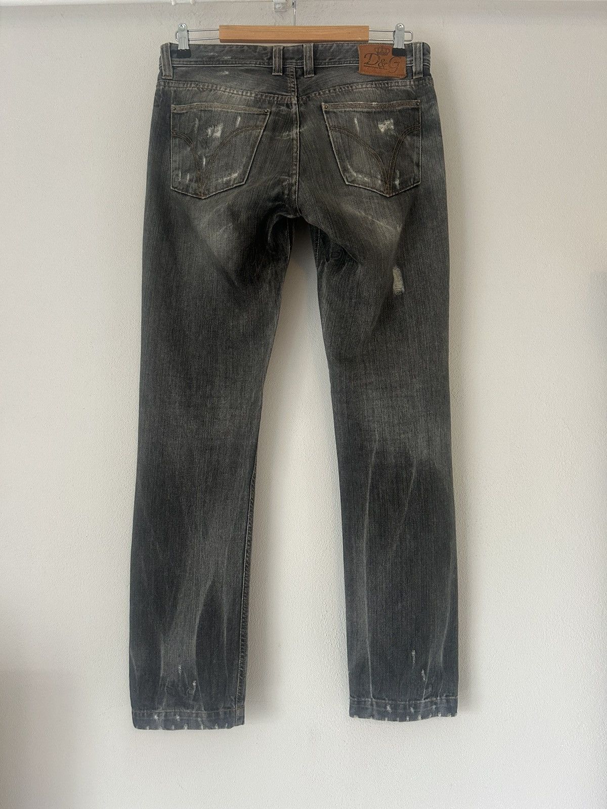 Dolce & Gabbana Distressed Black Wash Denim Jeans Size US 34 / EU 50 - 2 Thumbnail