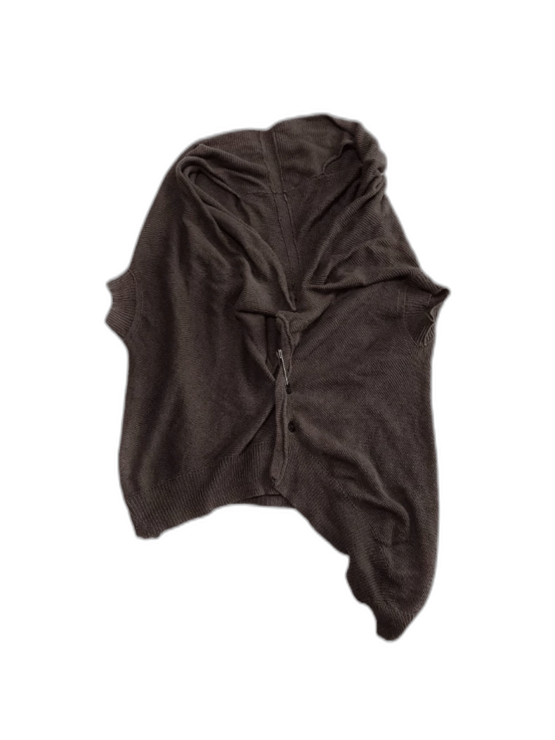 Yohji Yamamoto Deformed Knit Short Sleeve Cardigan