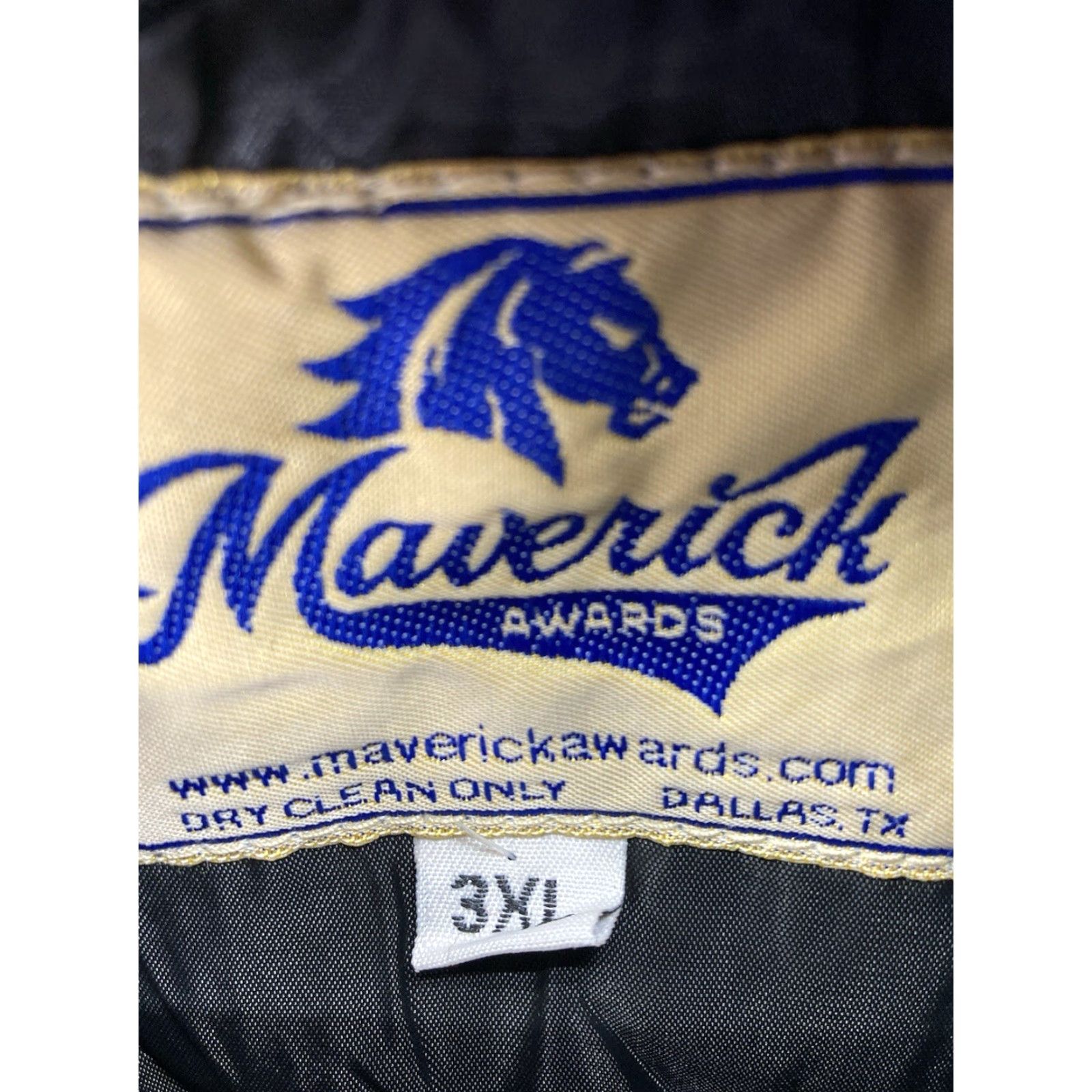 Vintage Maverick Varsity Jacket Wool Men 3XL Blue Gray Full Snap USA NWOT Letters Letterman Chest 32 Inches Slim? Size US XXL / EU 58 / 5 - 4 Thumbnail