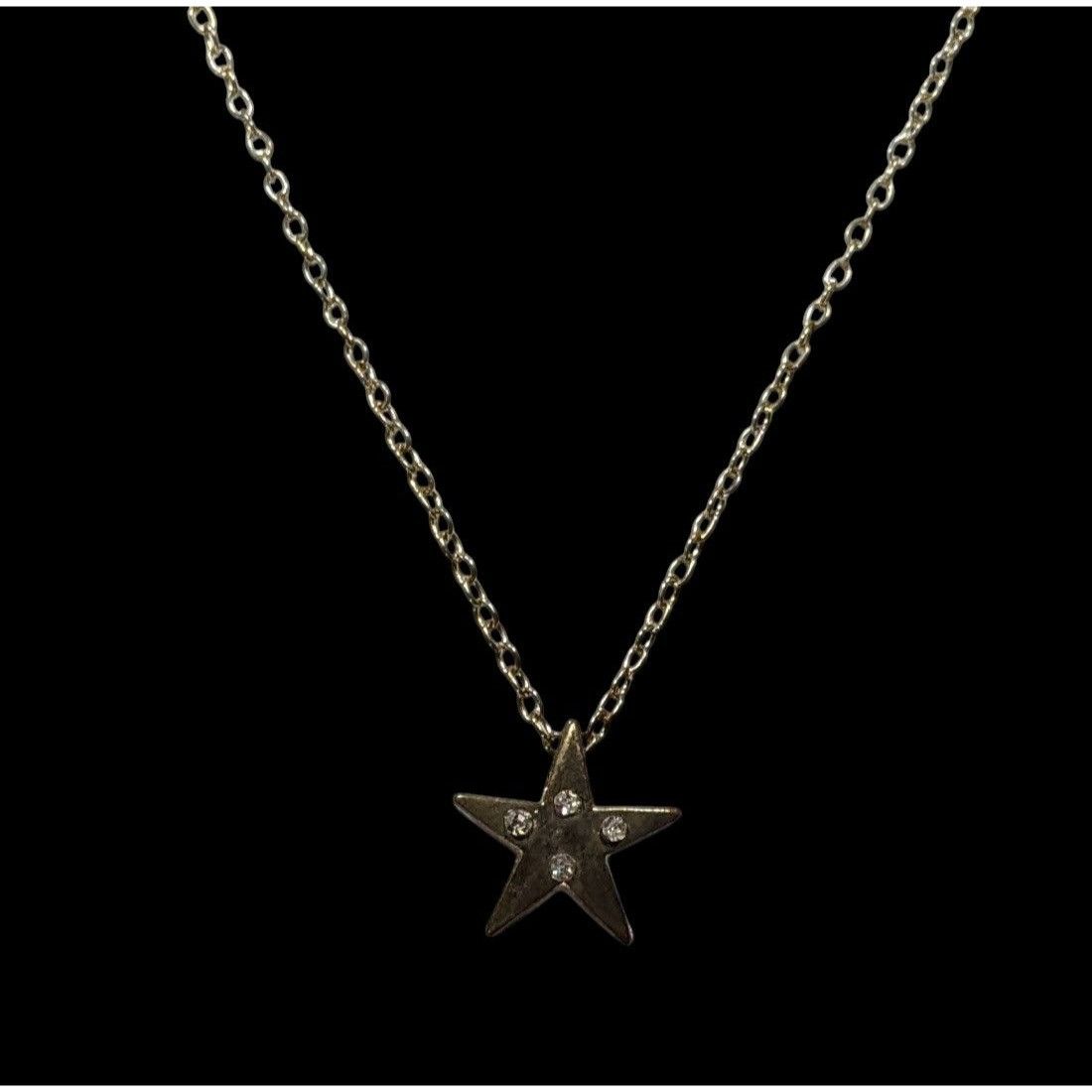 Other Rhinestone Star Pendant Gold Tone Necklace Size ONE SIZE - 2 Thumbnail