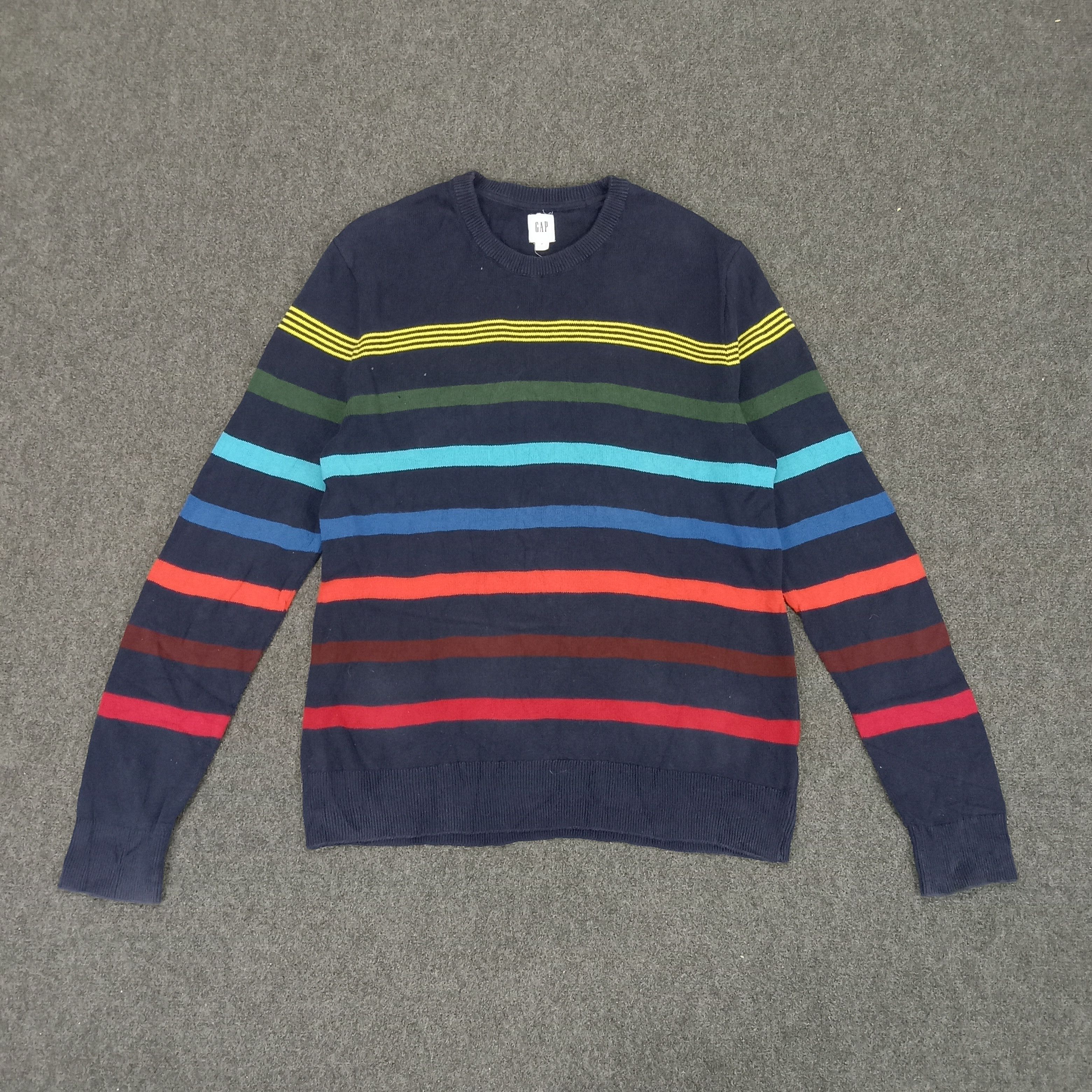 新作揃え 90s Muffler. Knit Rainbow GAP OLD 面白 小物