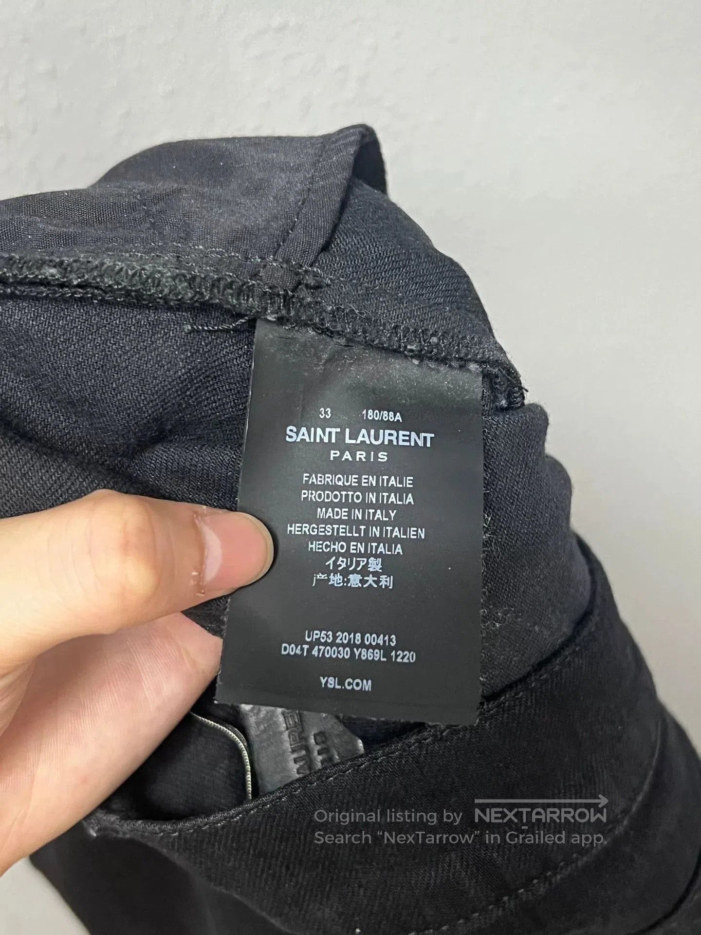 Saint Laurent Paris SLP Distressed Slash Jeans. Size US 33 - 4 Thumbnail