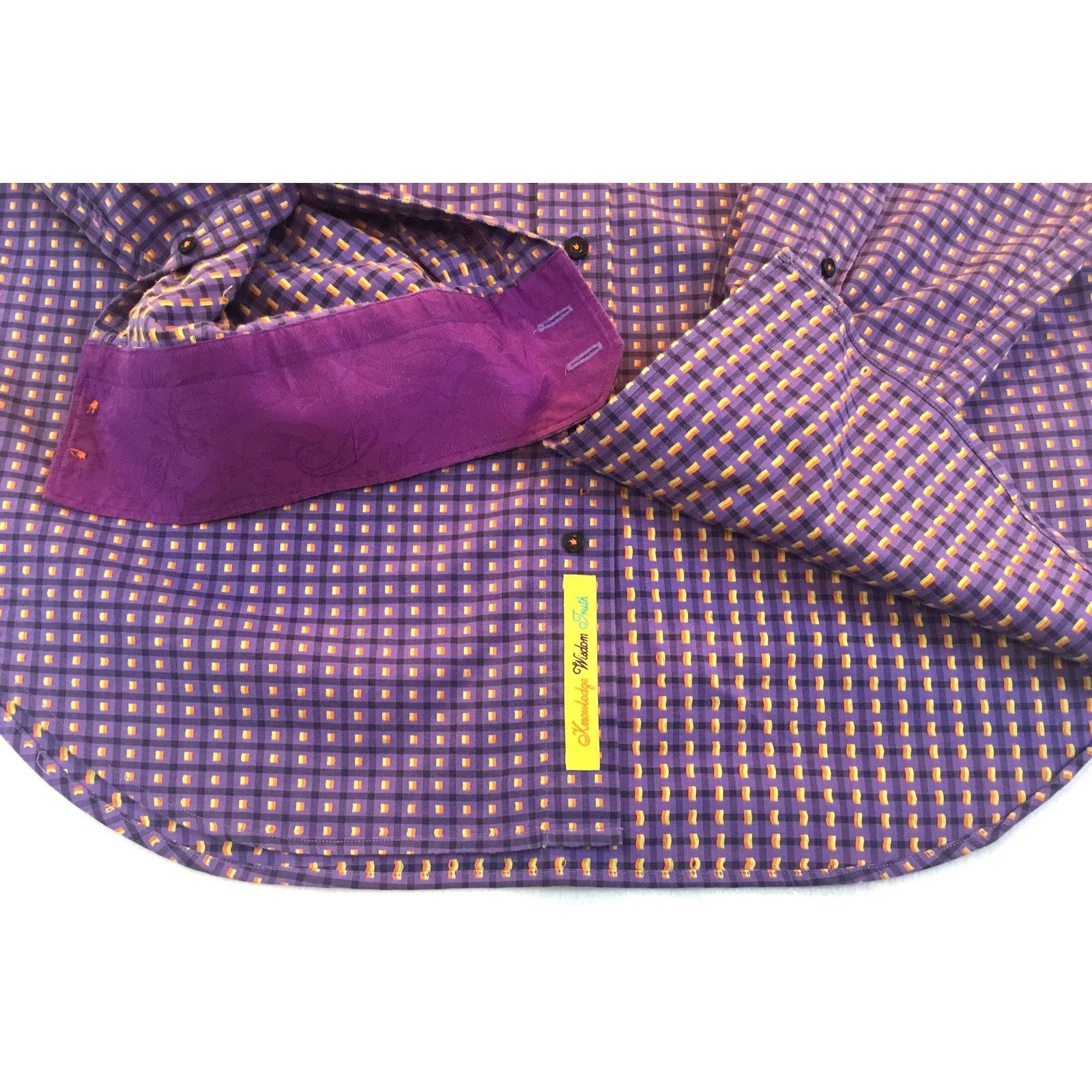 Robert Graham Robert Graham XL Purple Print Long Sleeve Shirt Size US XL / EU 56 / 4 - 10 Thumbnail