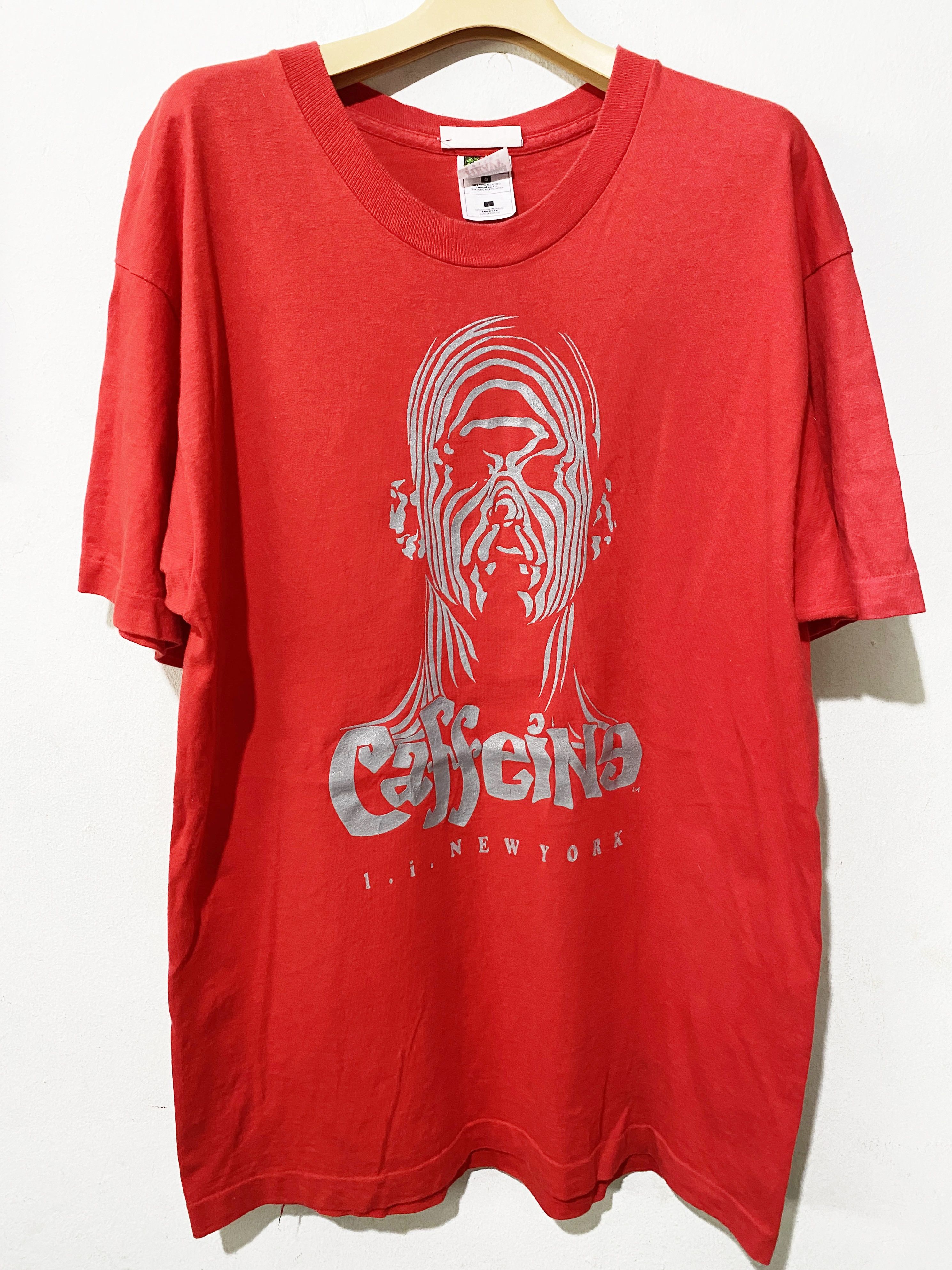 Band Tees × Vintage Vintage 90s Caffeine Records Shirt Size US L / EU 52-54 / 3 - 1 Thumbnail