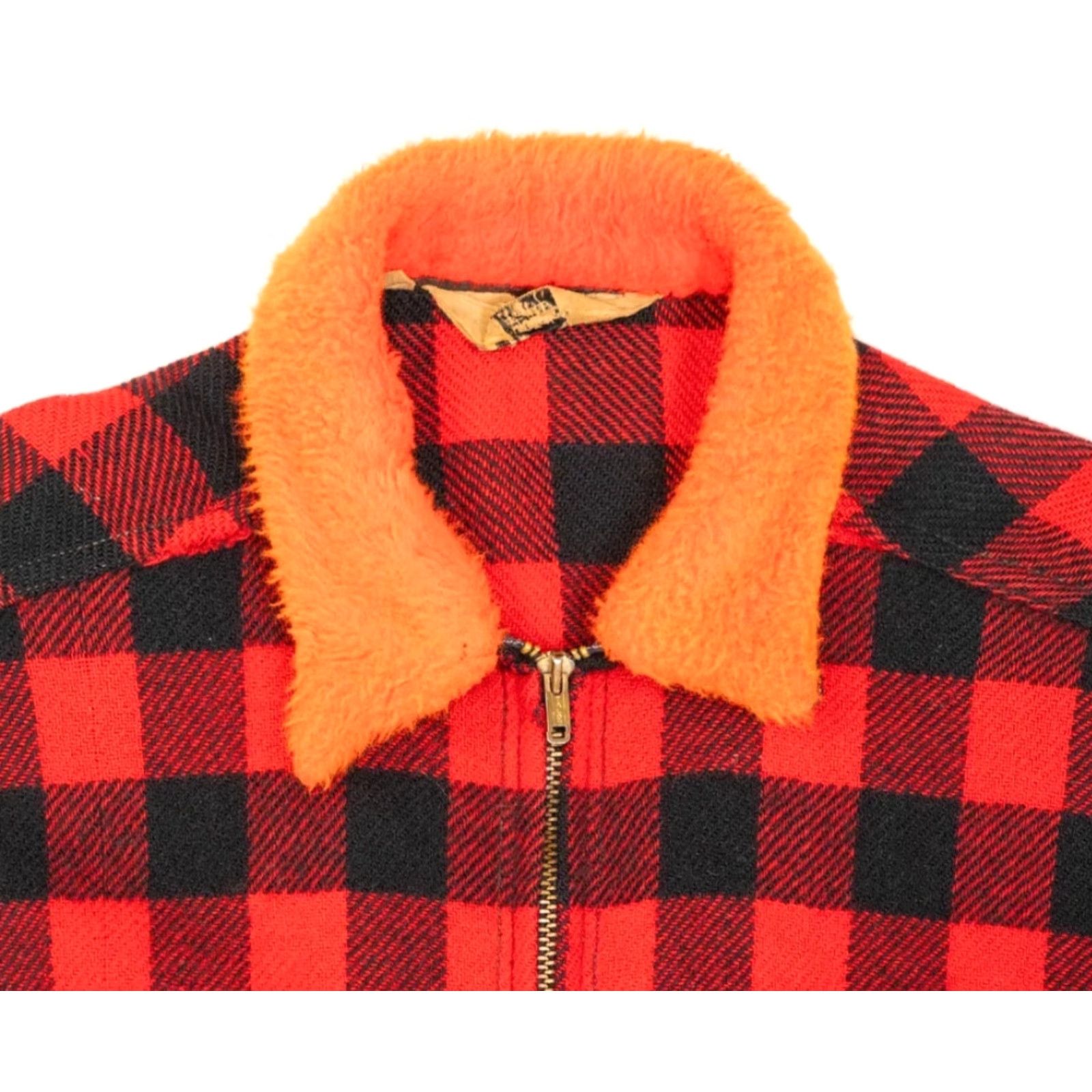 Vintage VINTAGE Woolrich Mackinaw Cruiser Plaid Wool Fur Collar Shacket 50s Red Wool Vintage Men L Jacket Size US L / EU 52-54 / 3 - 3 Thumbnail
