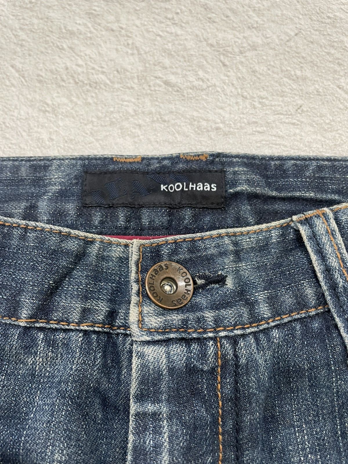 Japanese Brand 2000s Koolhaas Acid Wash Jeans Fading Size US 35 - 7 Thumbnail