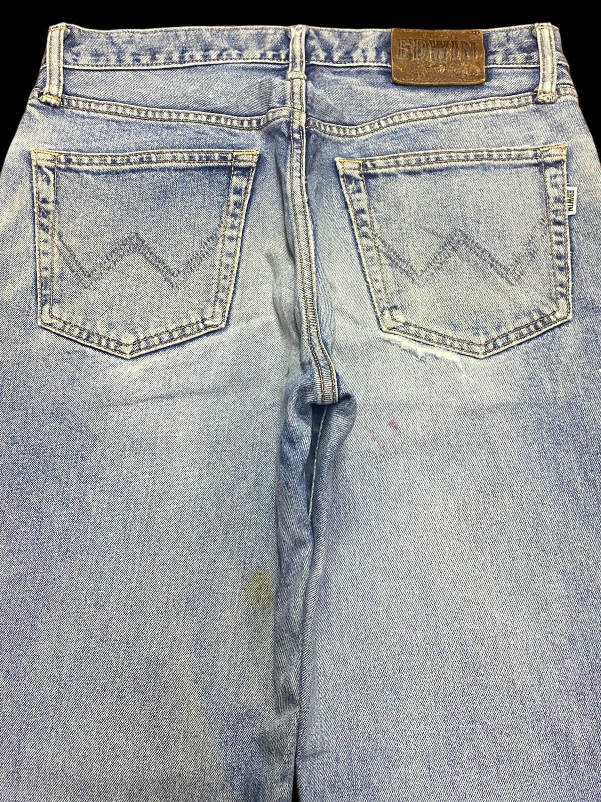 Junya Watanabe Vintage Edwin 403 Japan Faded Wash Distressed Denim Jeans Size US 30 / EU 46 - 4 Thumbnail