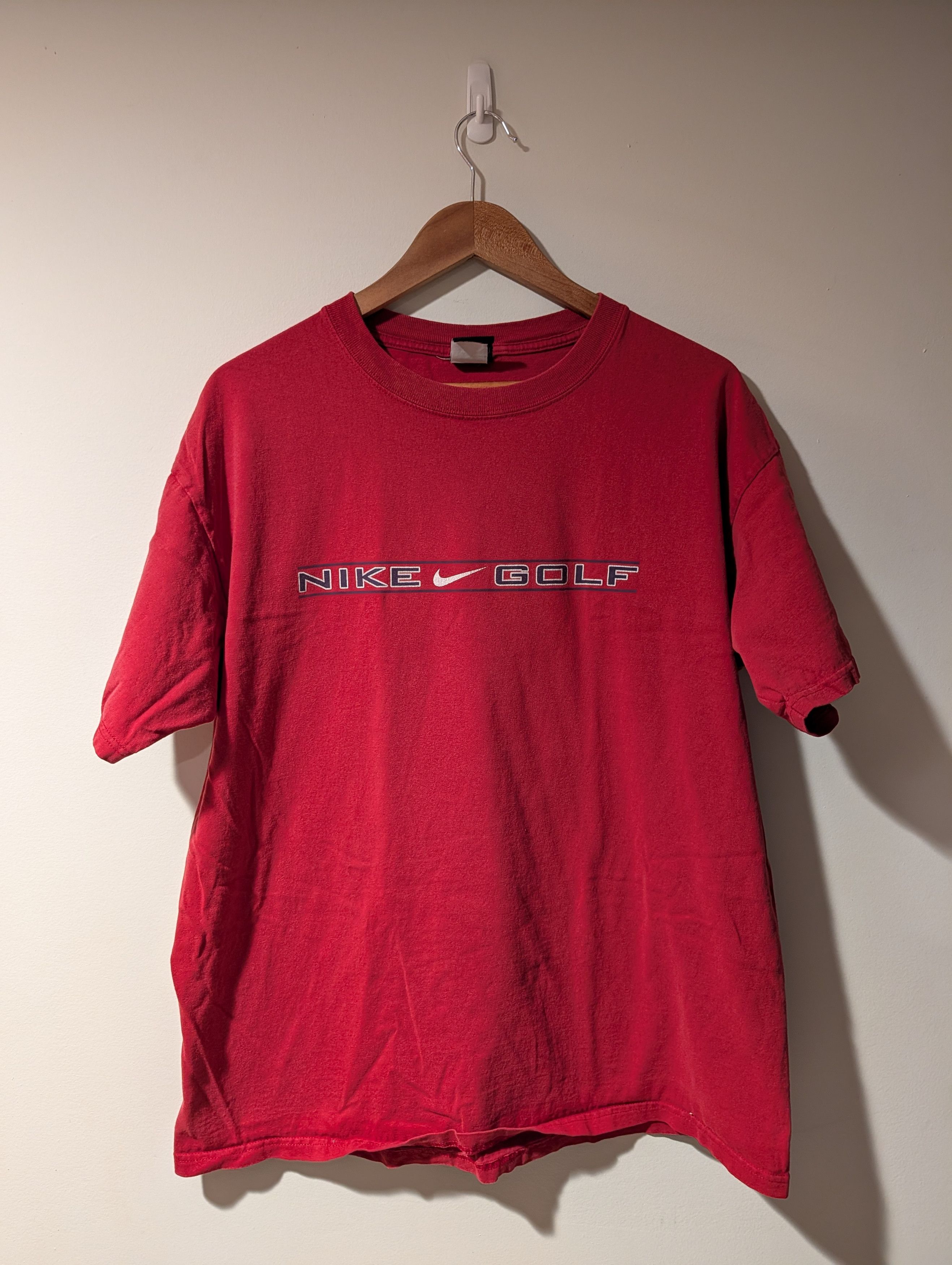 Nike Vintage Y2K Nike Golf Spell Out Logo Red X-Large T-Shirt Size US XL / EU 56 / 4 - 1 Thumbnail