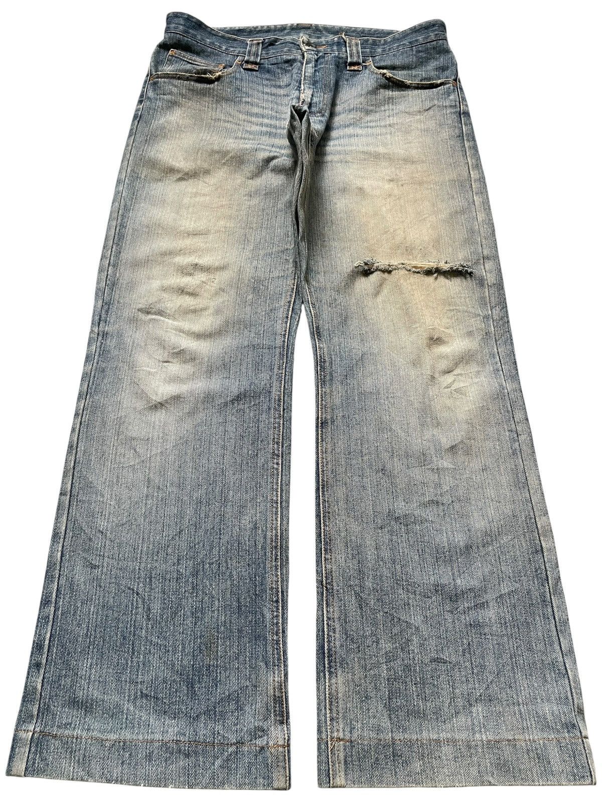 Japanese Brand Vintage Japanese Brand Mud Wash Distressed Loose Baggy Jeans Size US 34 / EU 50 - 1 Thumbnail