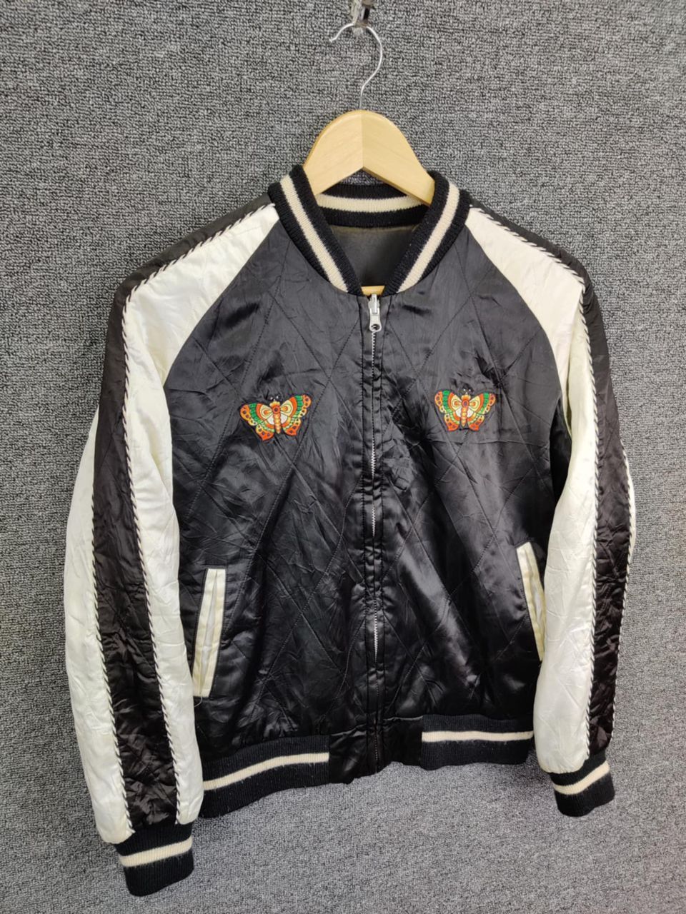 Vintage Vintage Ozone Rocks Reversible Sukajan Souvenir Skull Jacket Size US S / EU 44-46 / 1 - 8 Thumbnail