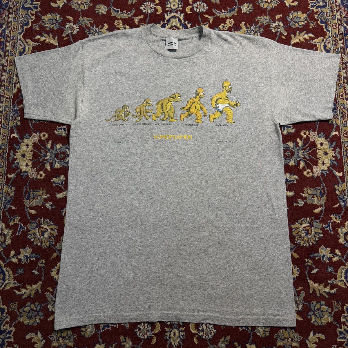 Cartoon Network 90s Simpsons Homersapien Matt Groening promo tee cartoon Size US XL / EU 56 / 4 - 4 Thumbnail